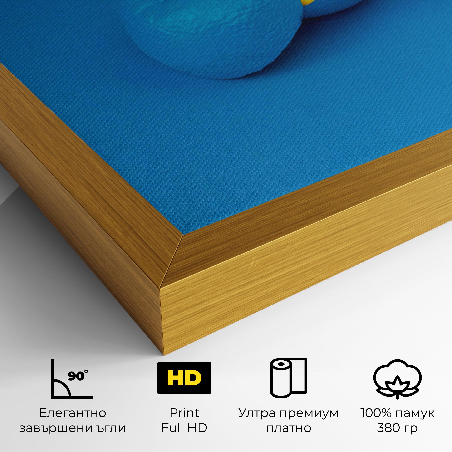 Картина на платно Blue Orange mockup 4