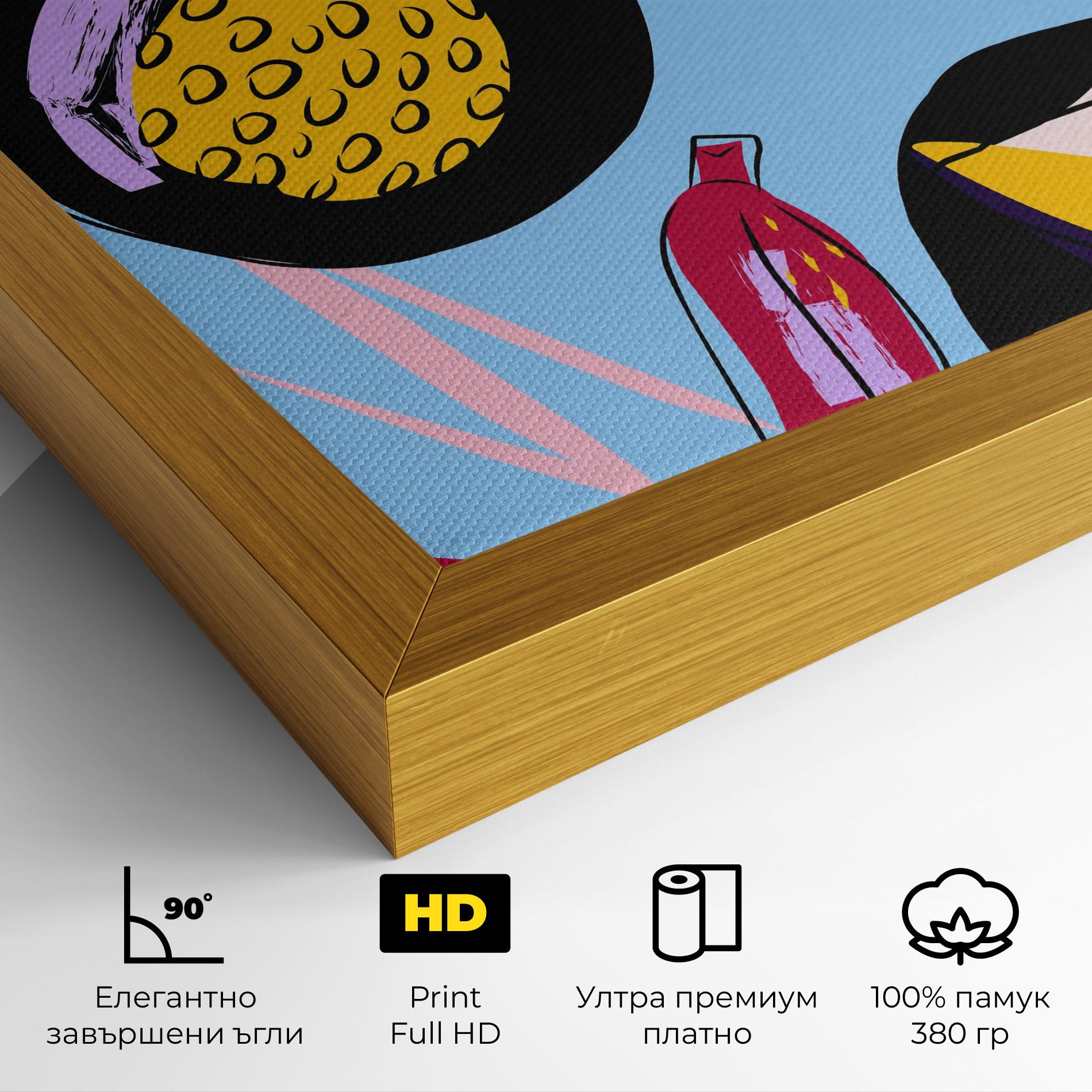 Картина на платно Colorful Fruits mockup 4