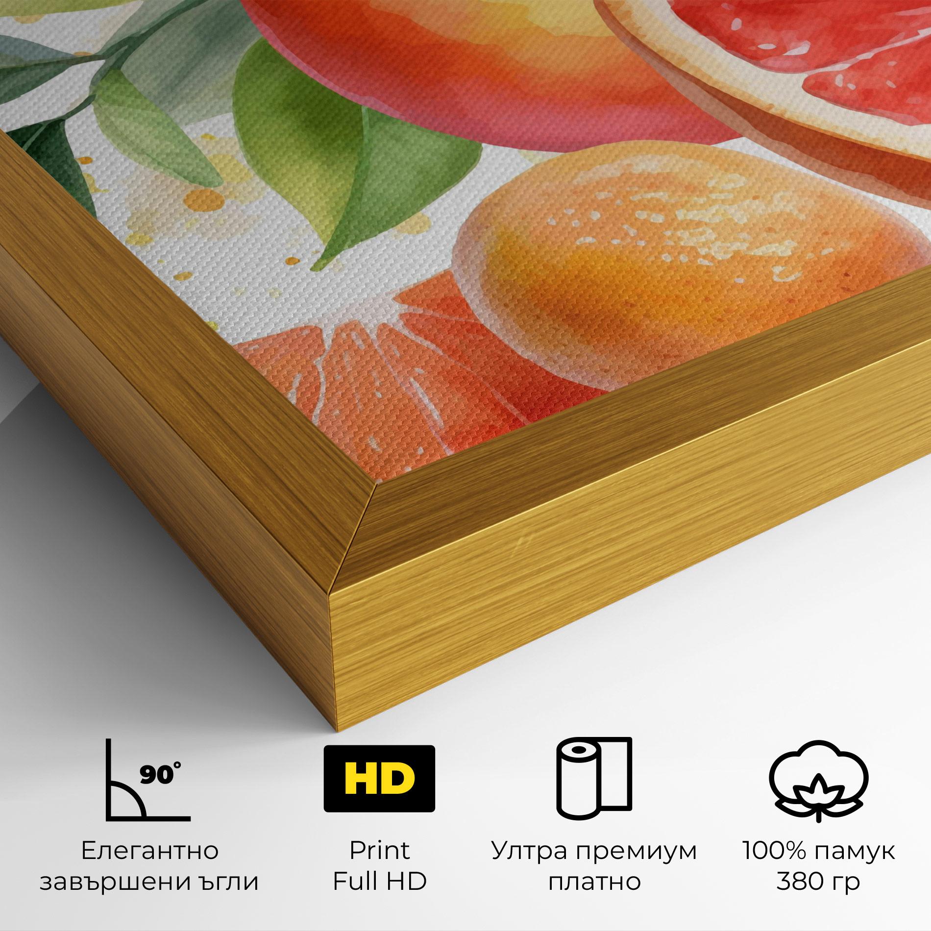 Картина на платно Grapefruit Art mockup 4