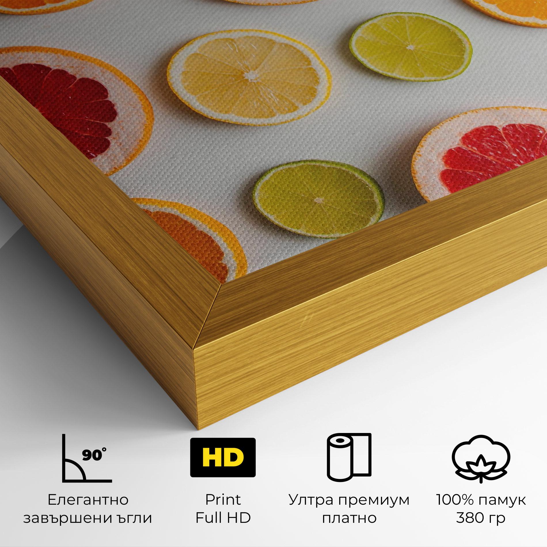 Картина на платно Grapefruit Mix mockup 4