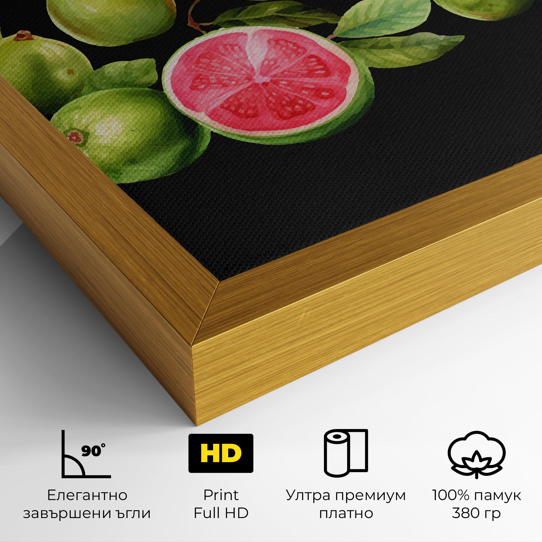 Картина на платно Green Fruit mockup 4