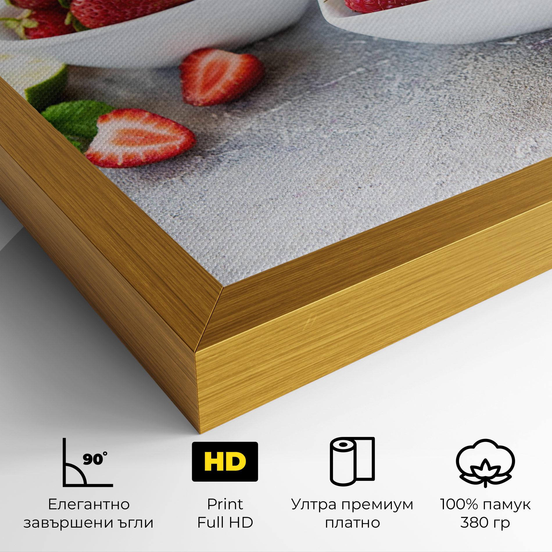 Картина на платно Heart Fresh Fruits mockup 4