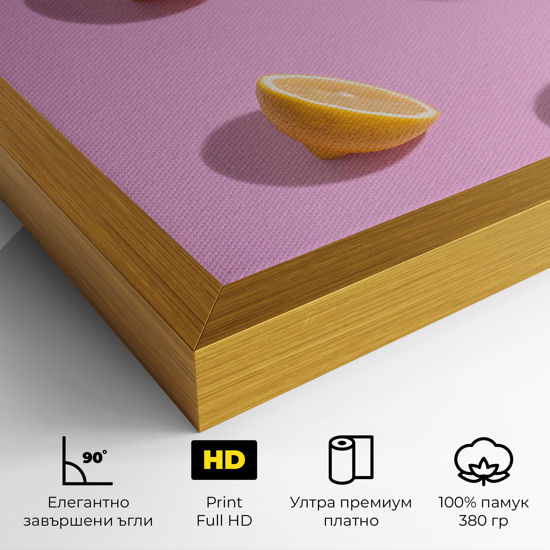 Картина на платно Lemon Pattern mockup 4