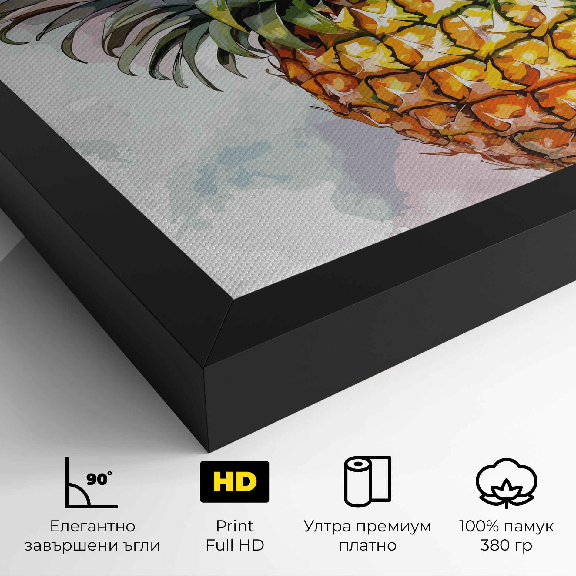 Картина на платно Artistic Pineapple mockup 4