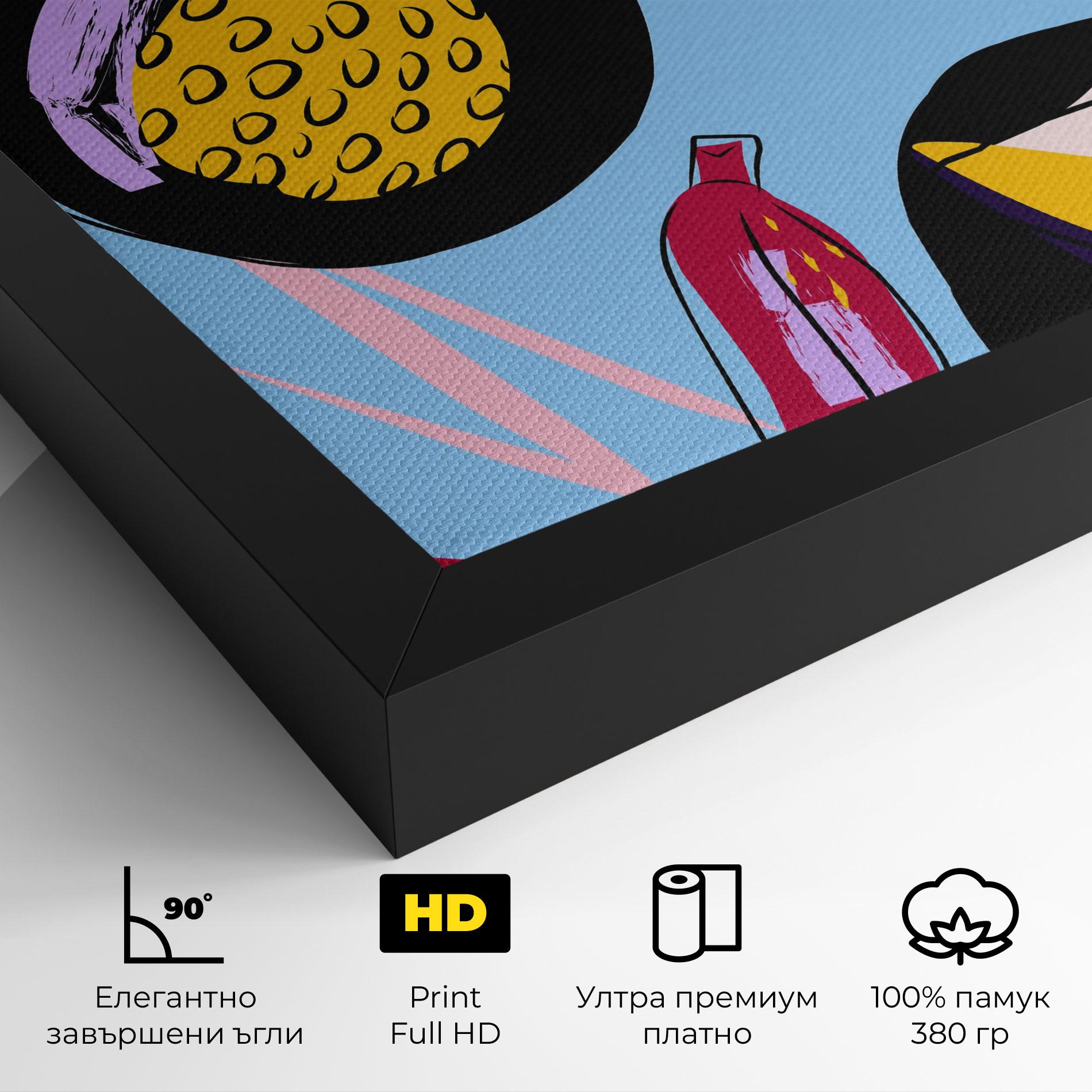 Картина на платно Colorful Fruits mockup 4