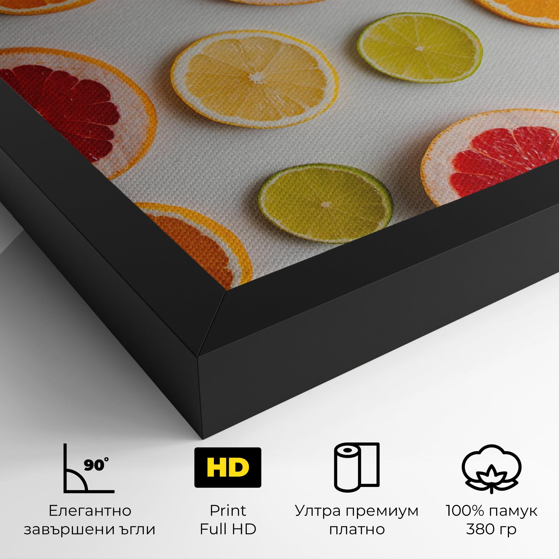 Картина на платно Grapefruit Mix mockup 4