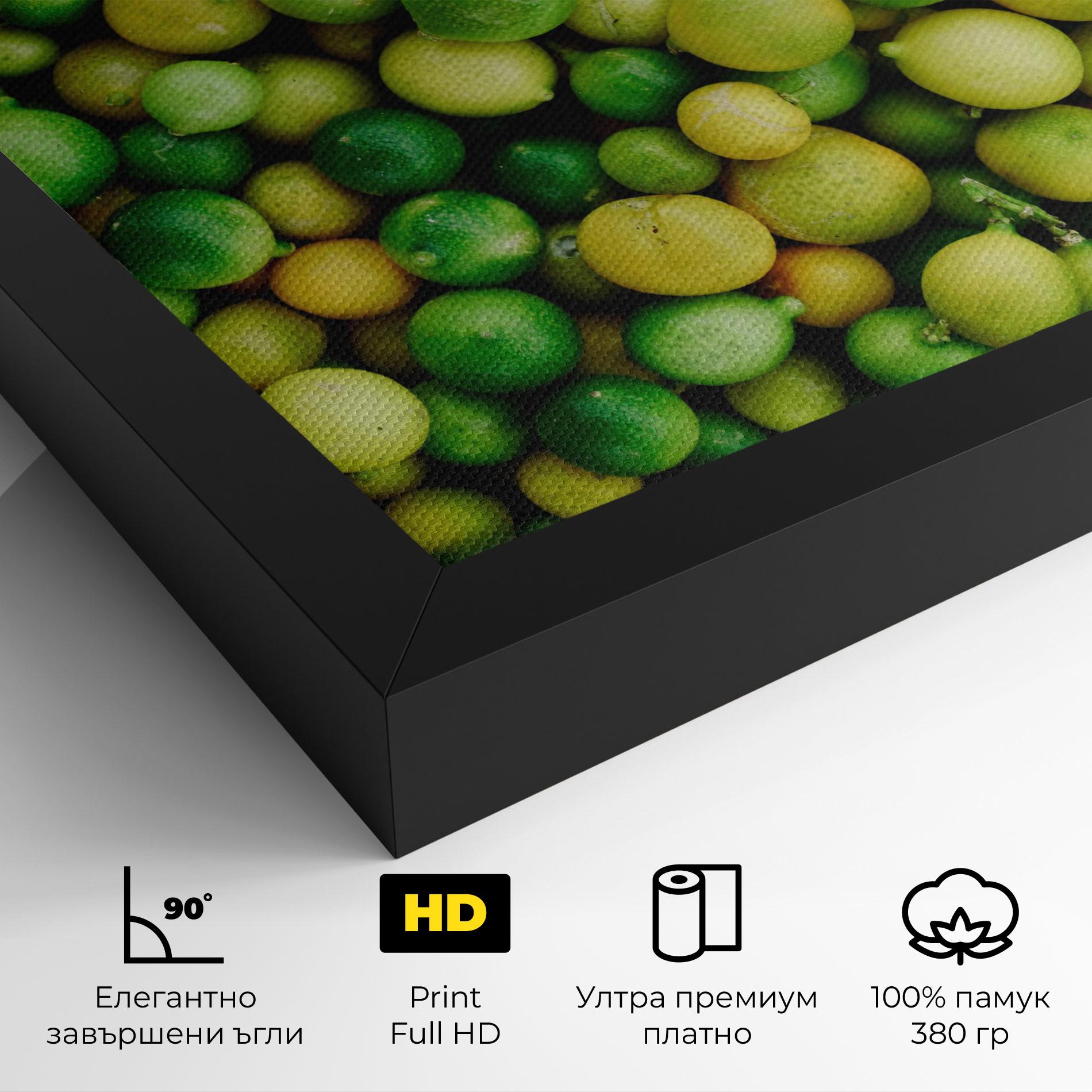 Картина на платно Green Lime mockup 4