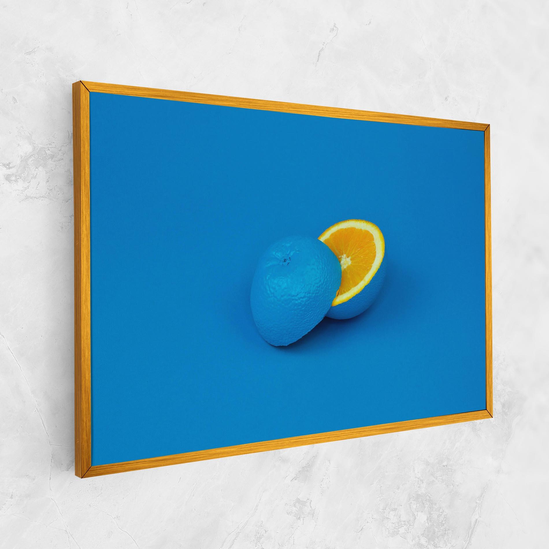 Картина на платно Blue Orange mockup 1