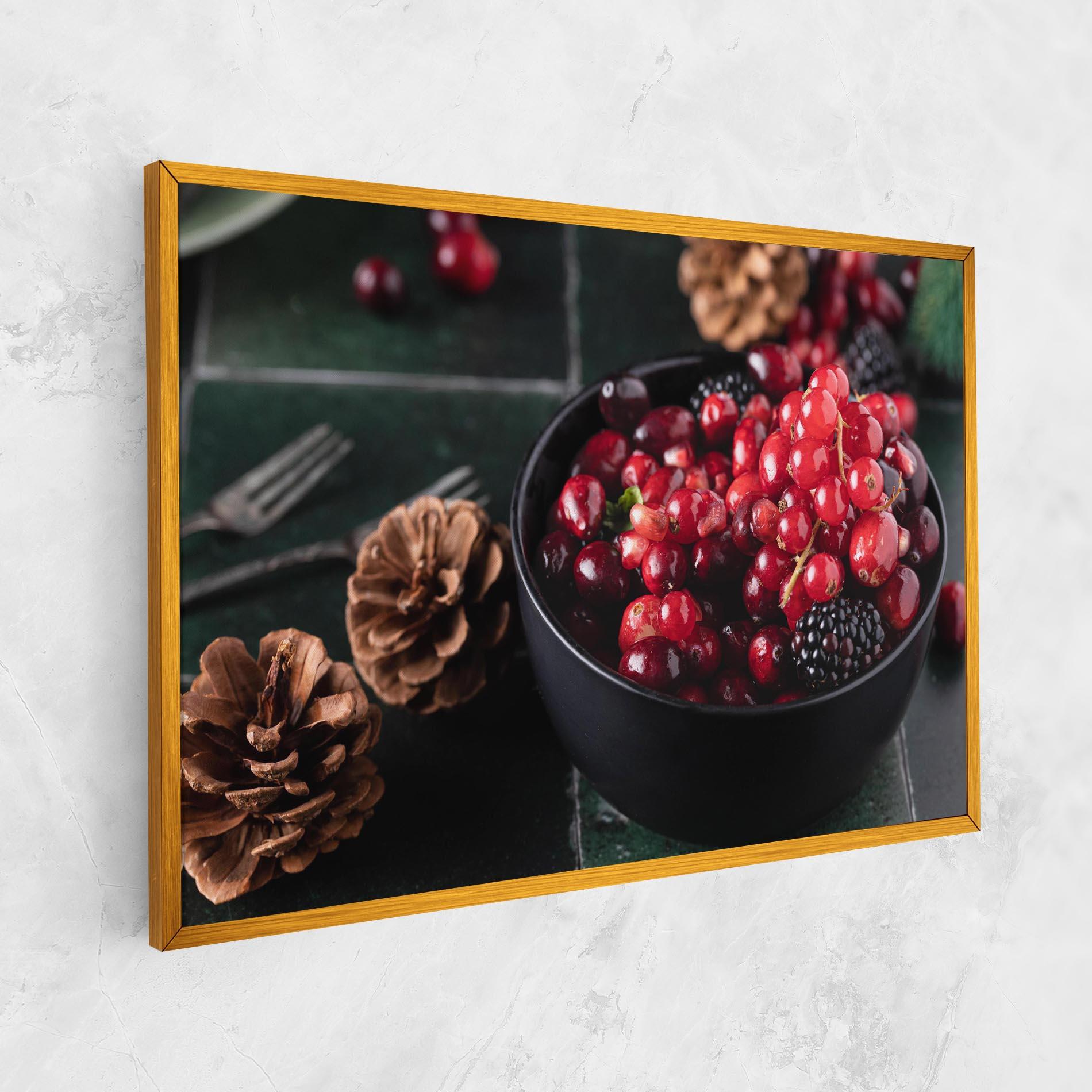 Картина на платно Red Berries mockup 1