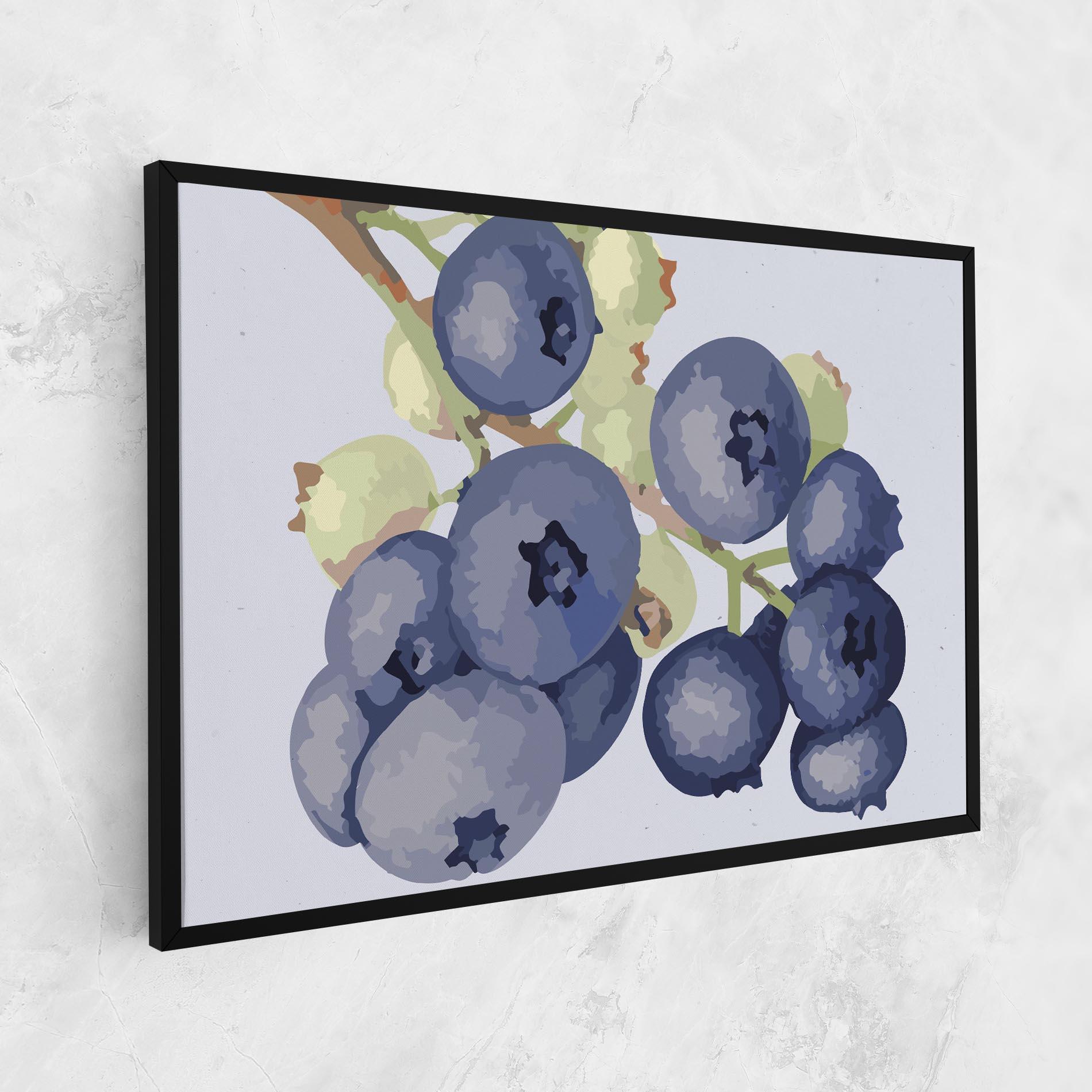 Картина на платно Blueberries Art mockup 1