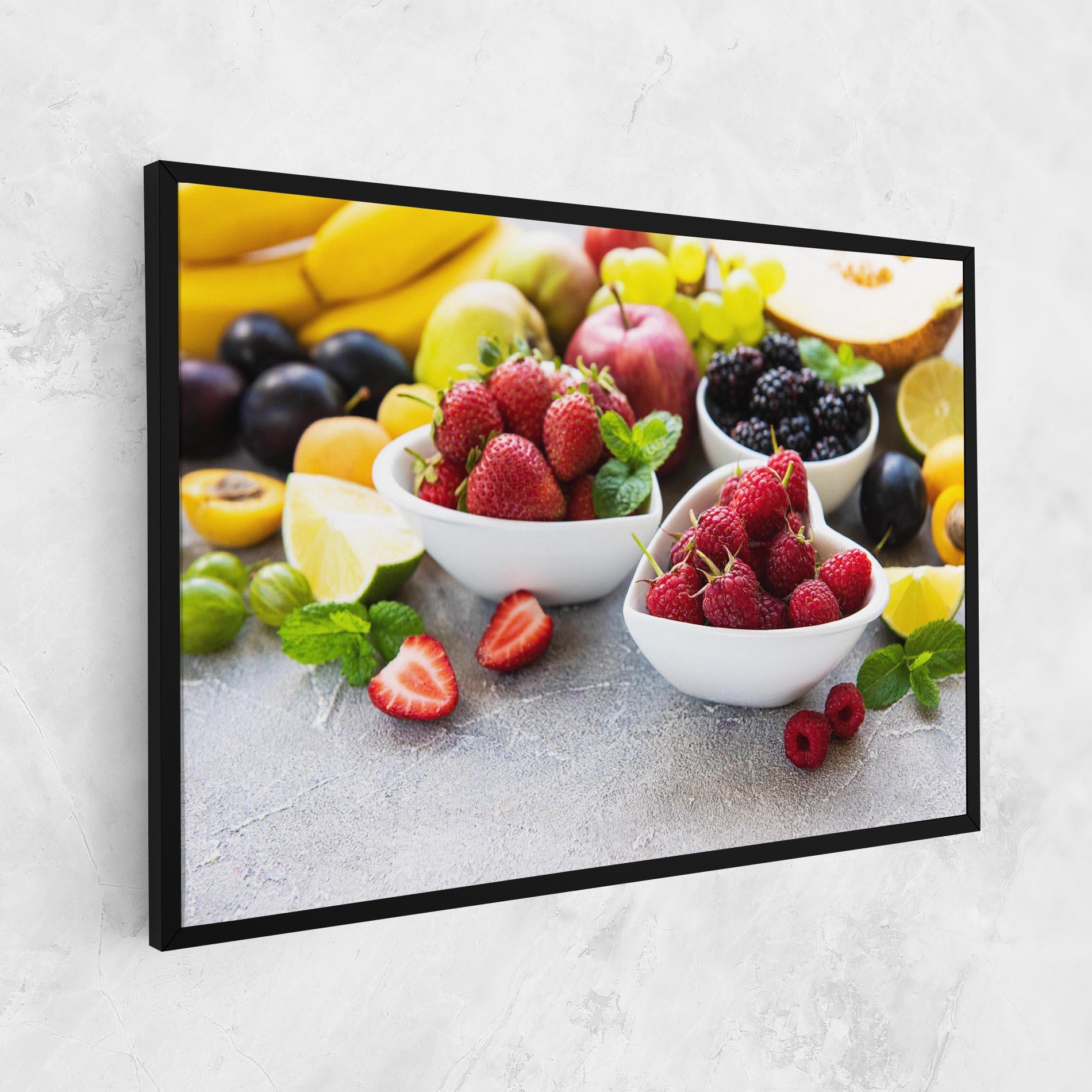 Картина на платно Heart Fresh Fruits mockup 1