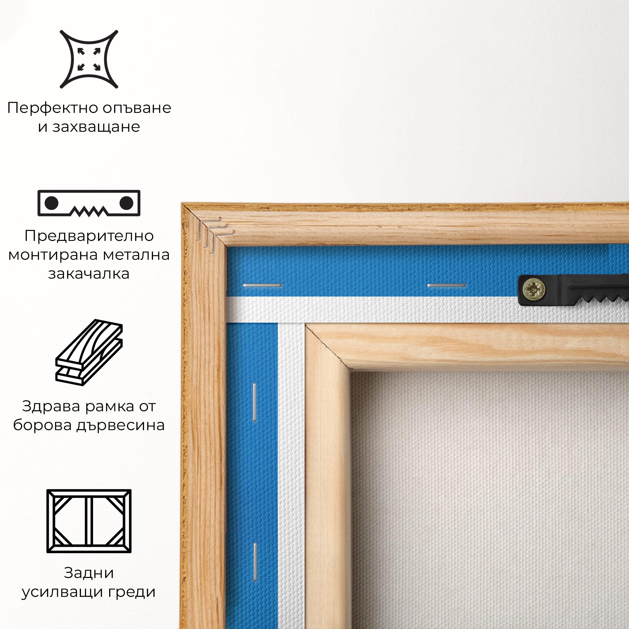 Картина на платно Blue Orange mockup 5