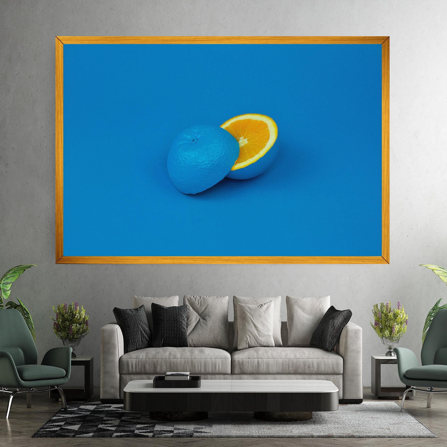 Картина на платно Blue Orange mockup 7