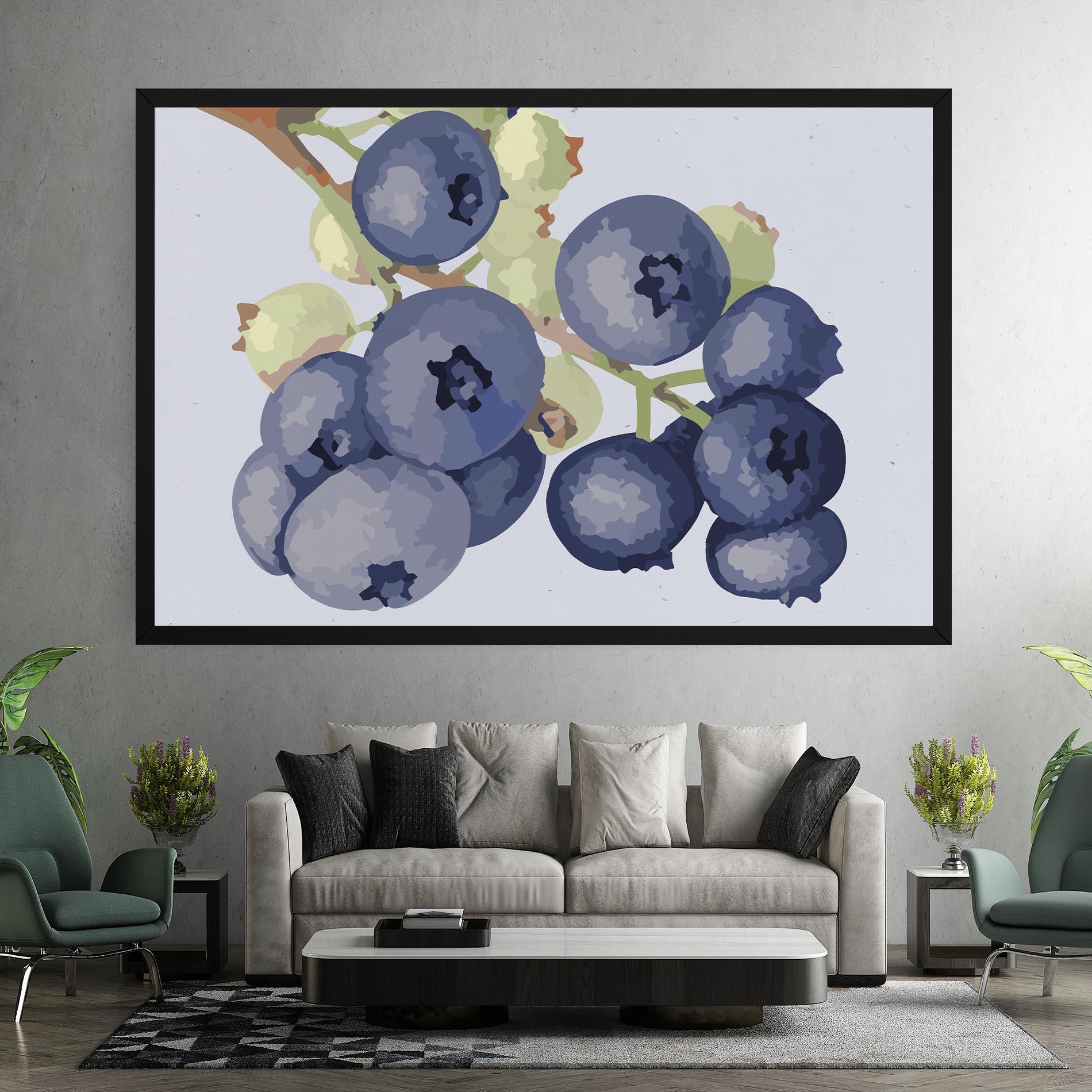Картина на платно Blueberries Art mockup 7