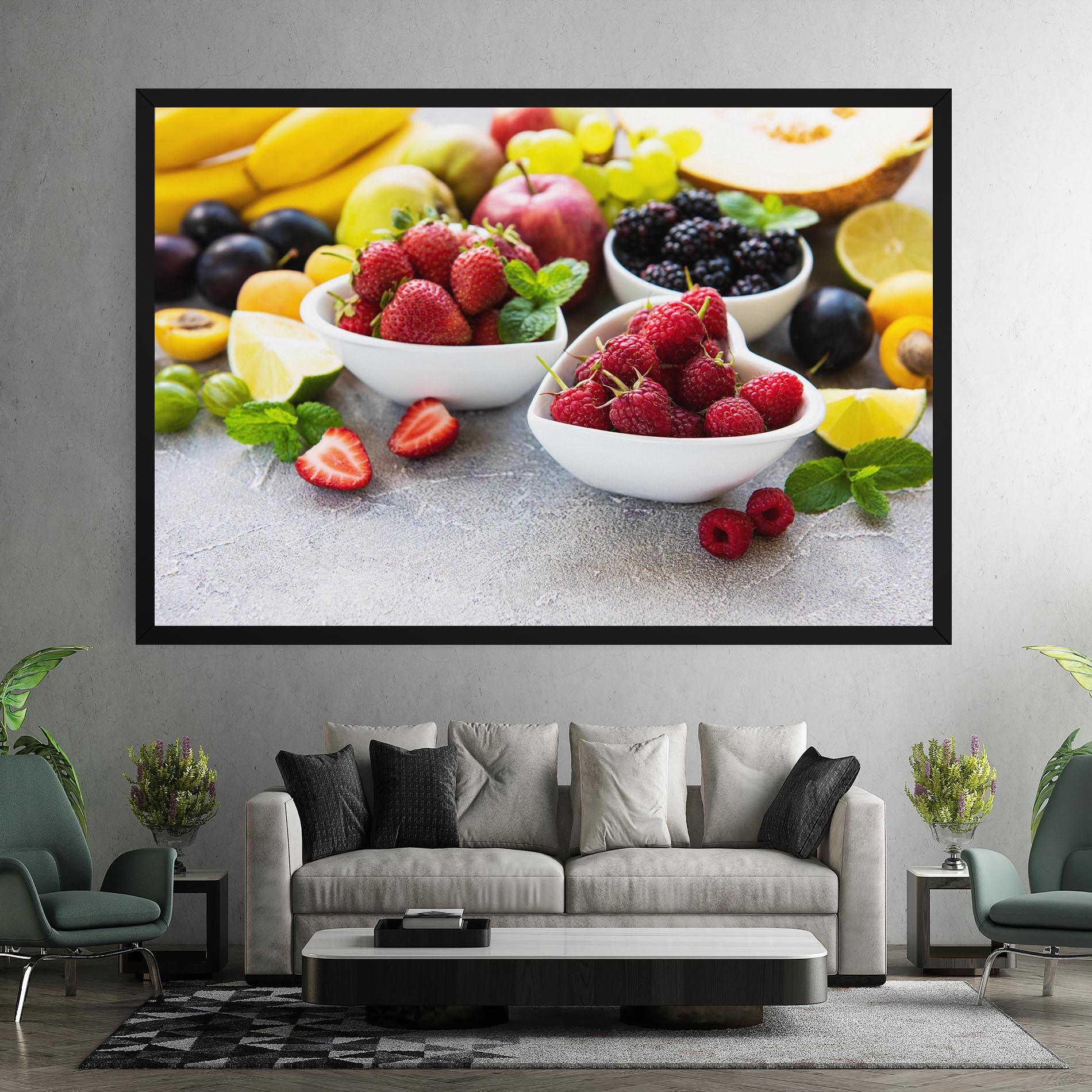 Картина на платно Heart Fresh Fruits mockup 7