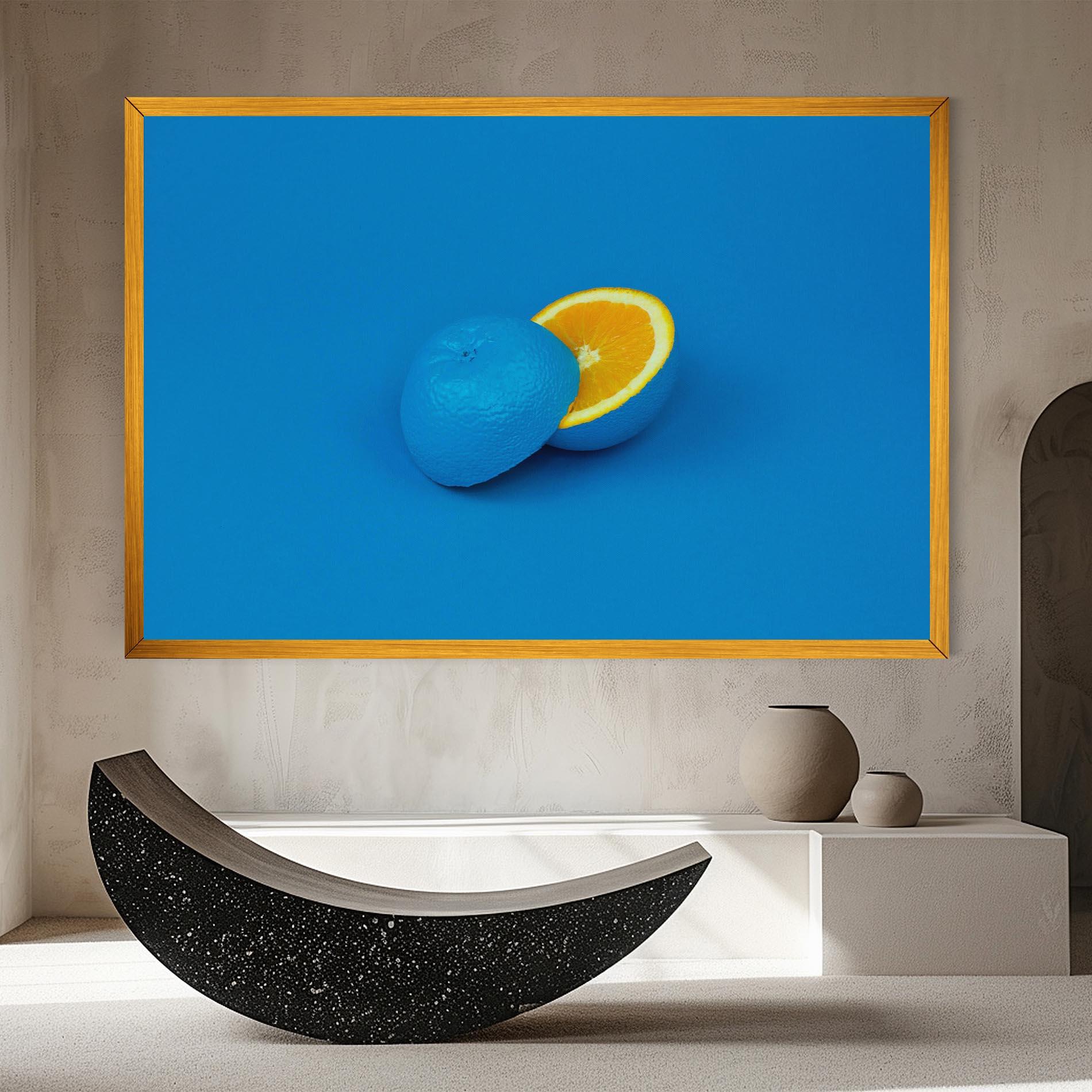 Картина на платно Blue Orange mockup 8