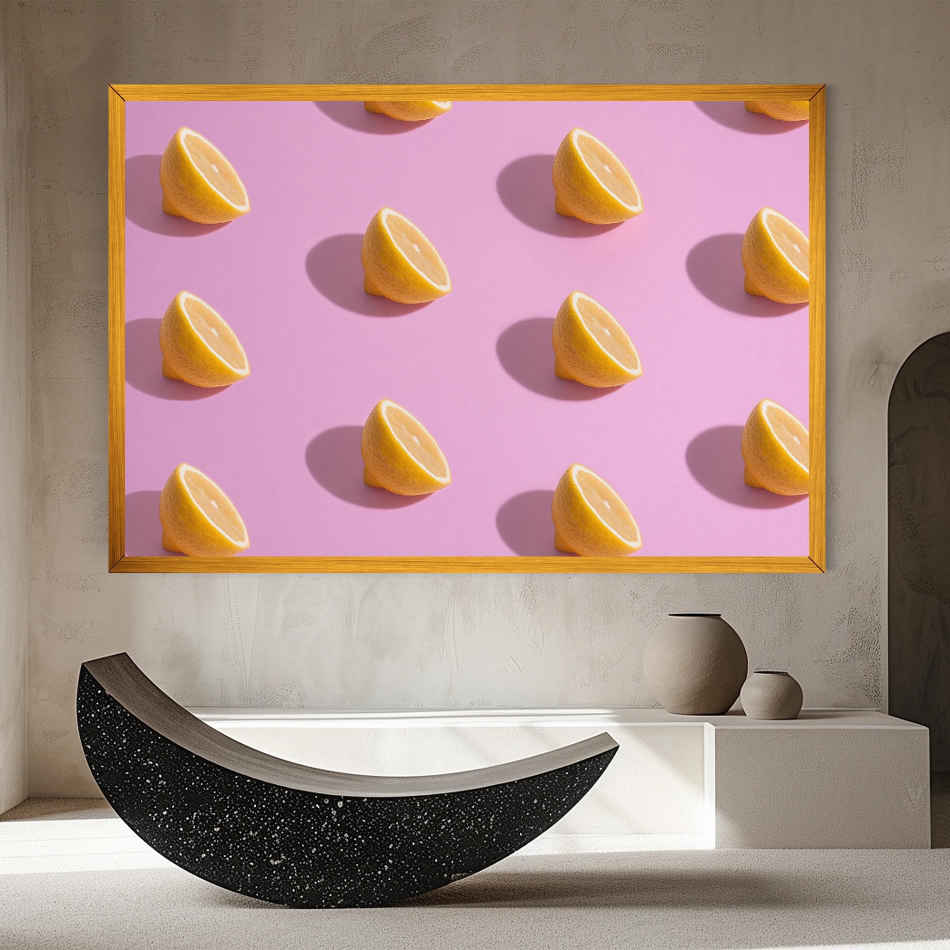 Картина на платно Lemon Pattern mockup 8