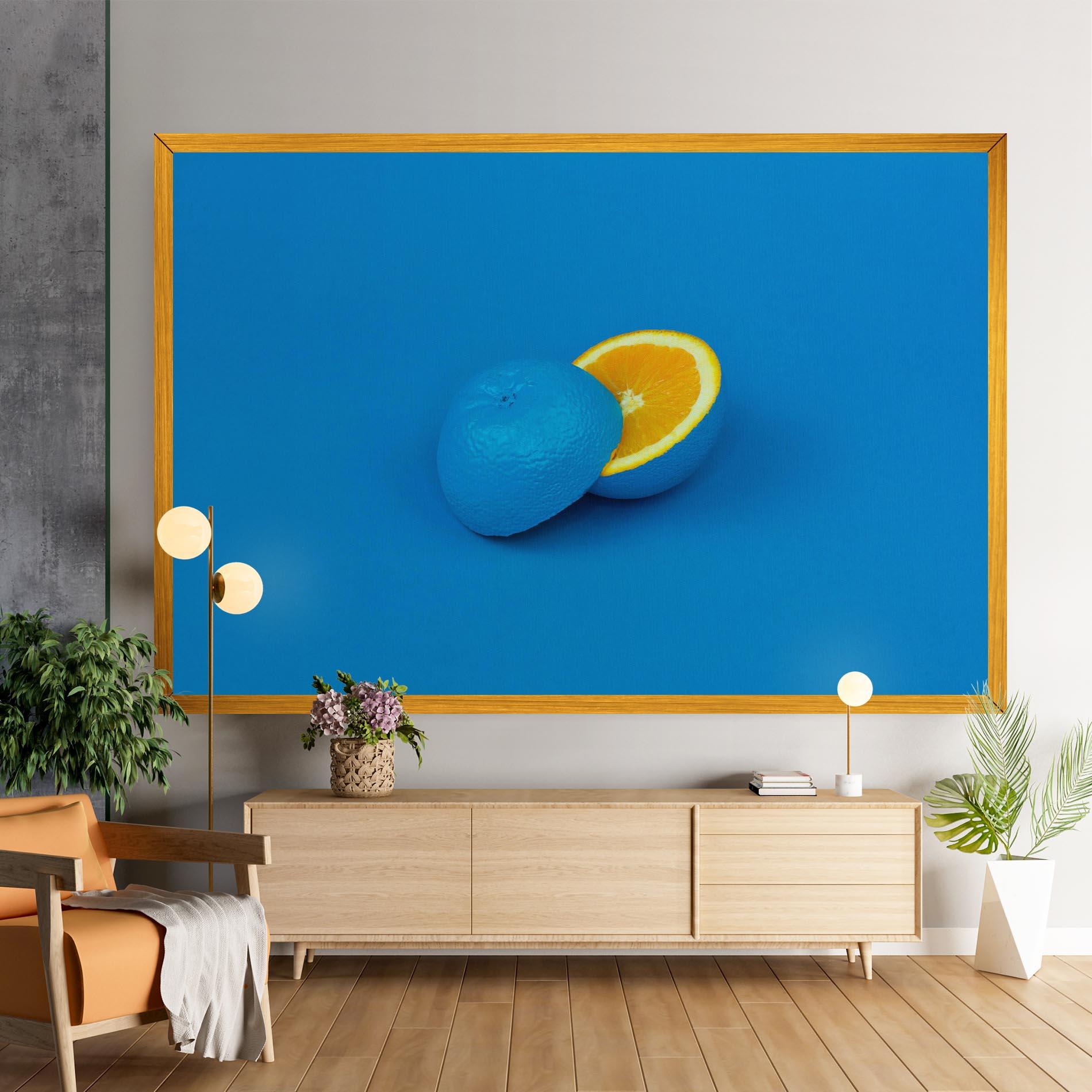 Картина на платно Blue Orange mockup 9