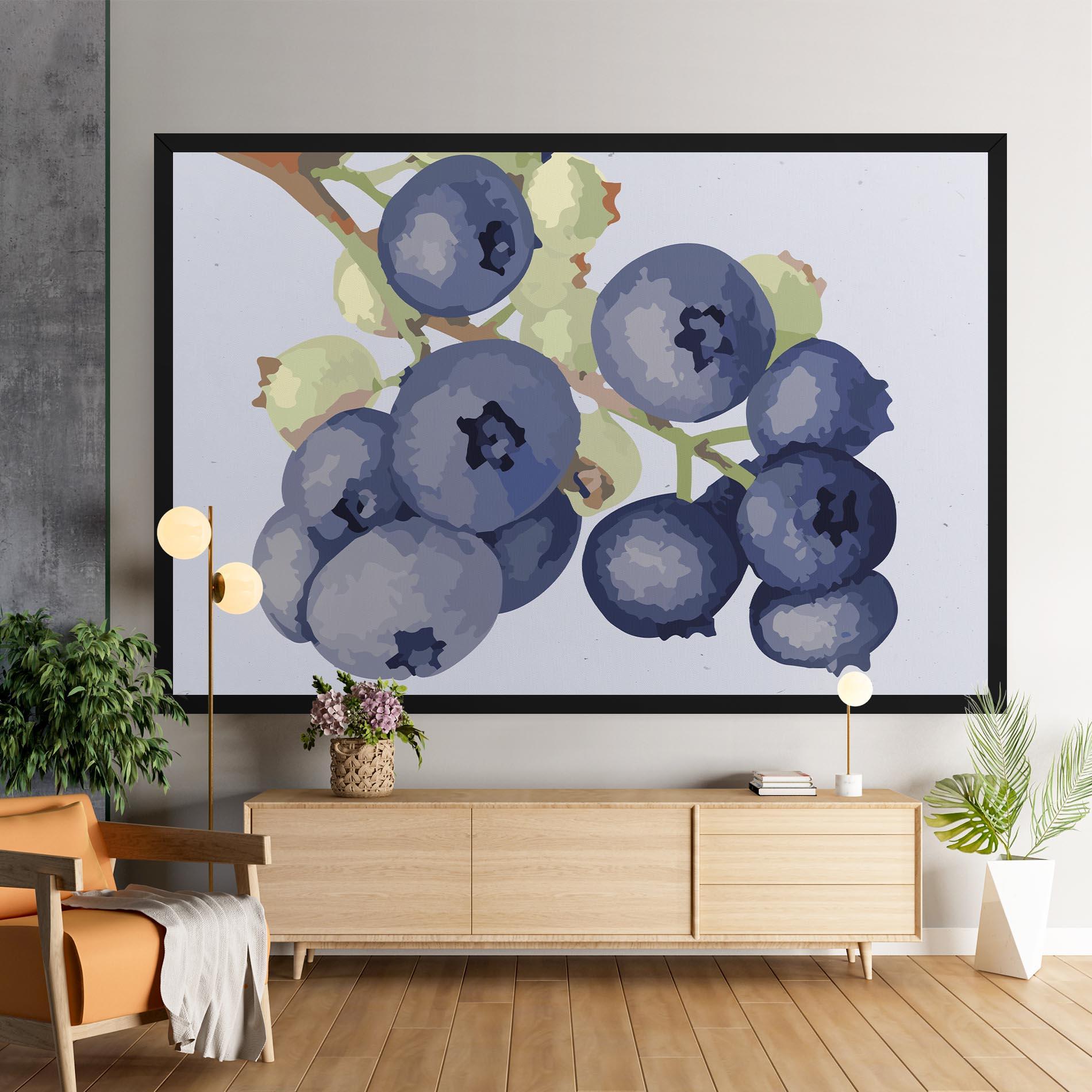 Картина на платно Blueberries Art mockup 9