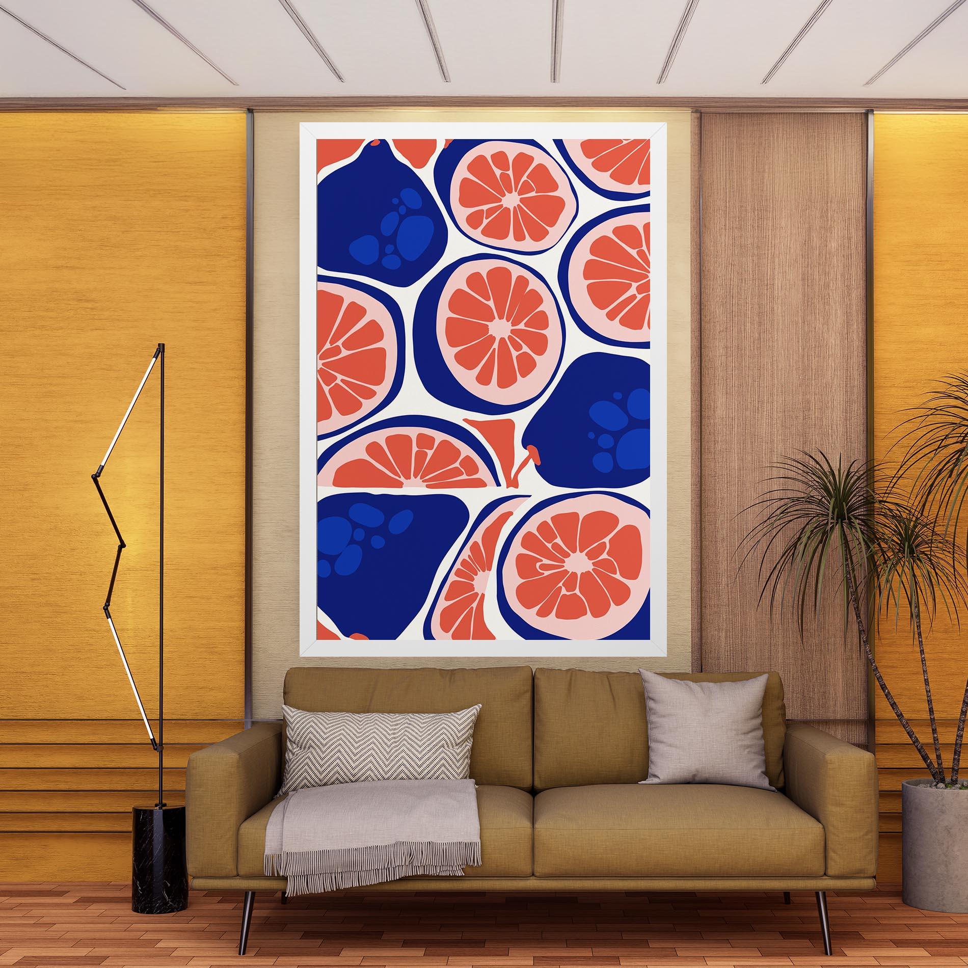 Картина на платно Blue Pink Fruit mockup 9