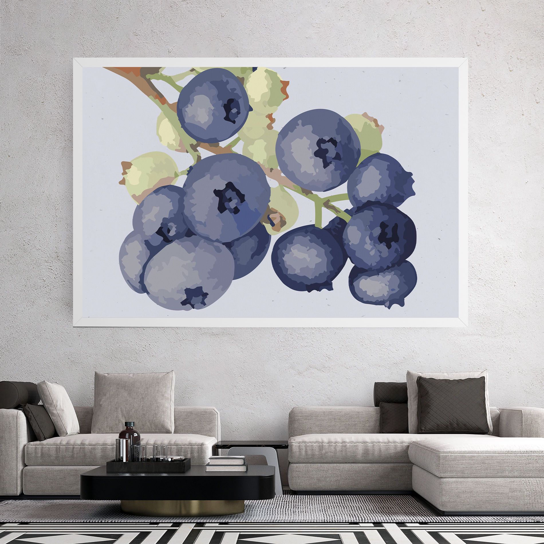 Blueberries Art mockup 2
