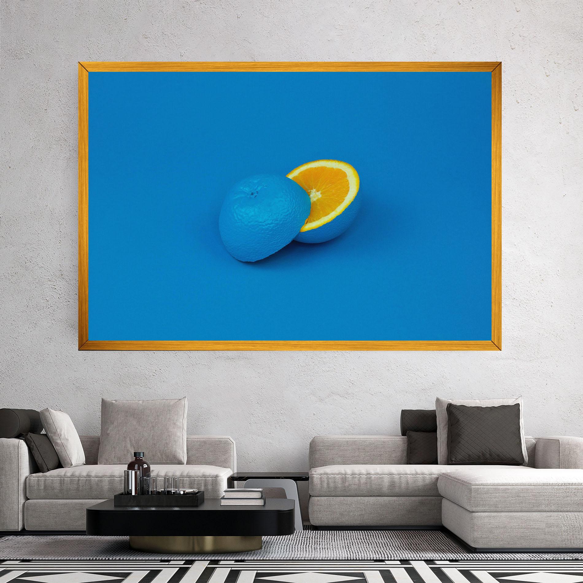 Картина на платно Blue Orange mockup 2