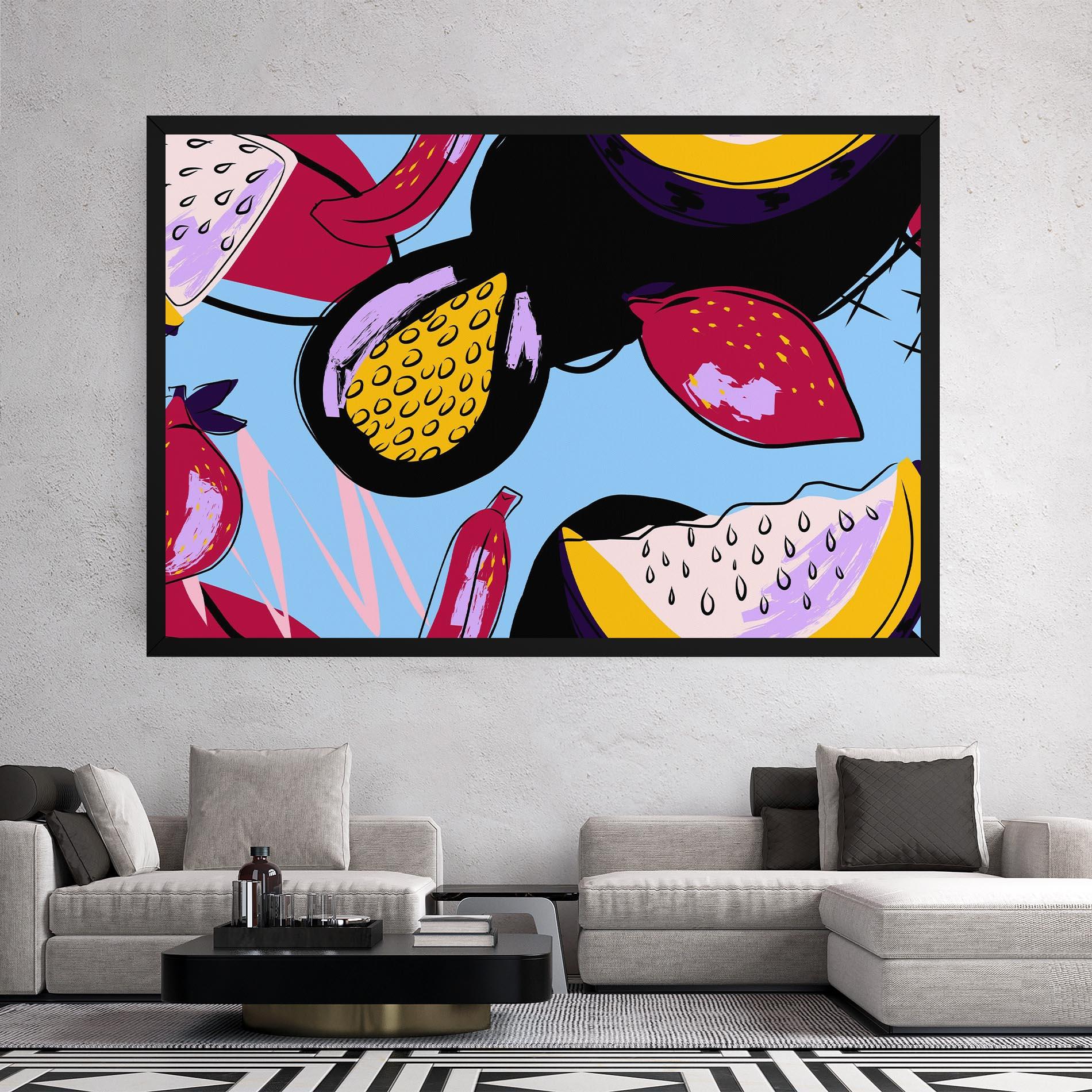 Картина на платно Colorful Fruits mockup 2