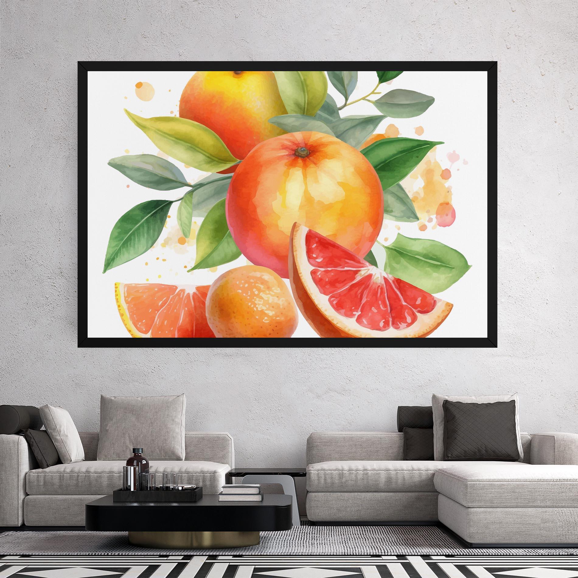Картина на платно Grapefruit Art mockup 2