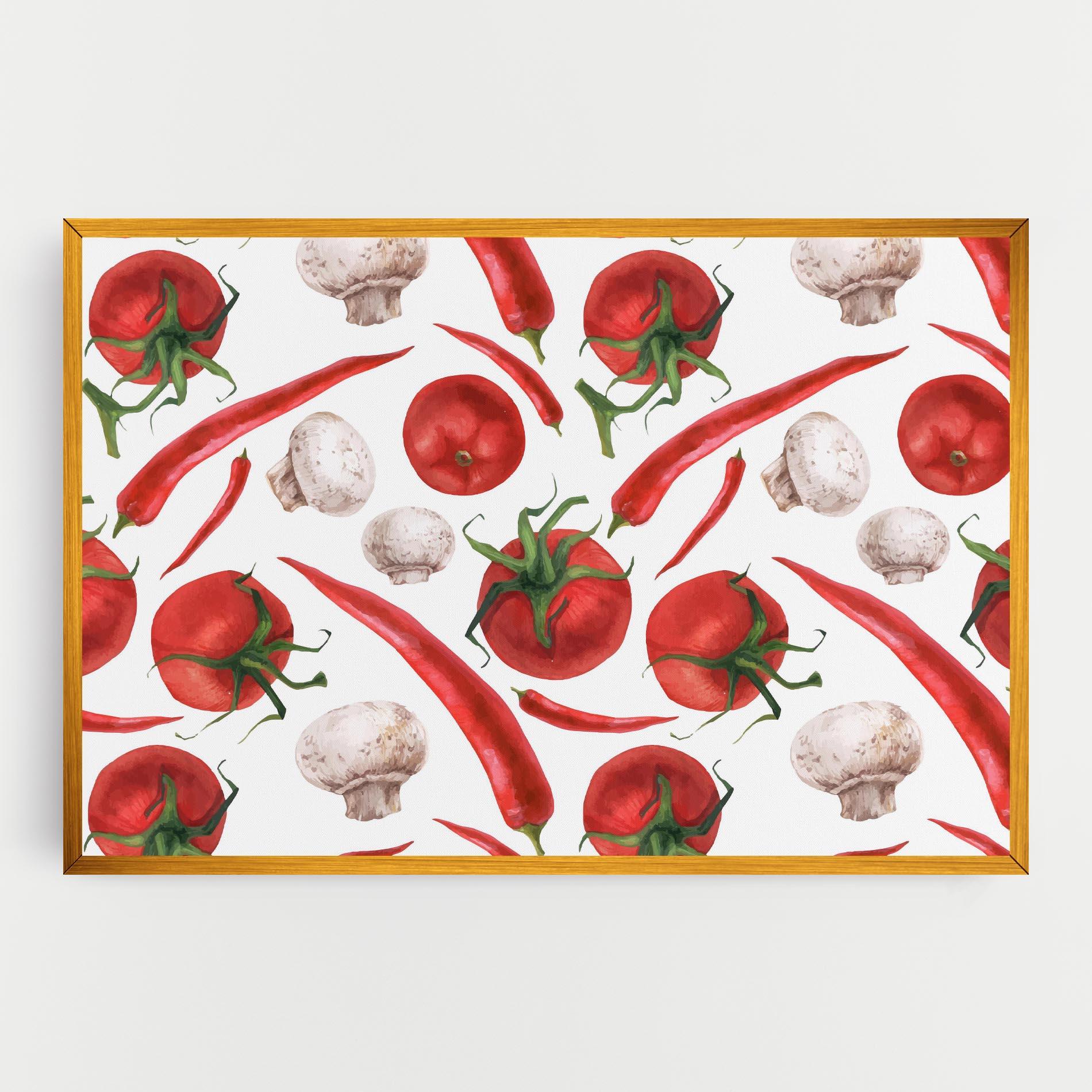 Картина на платно Floating Tomato mockup 0