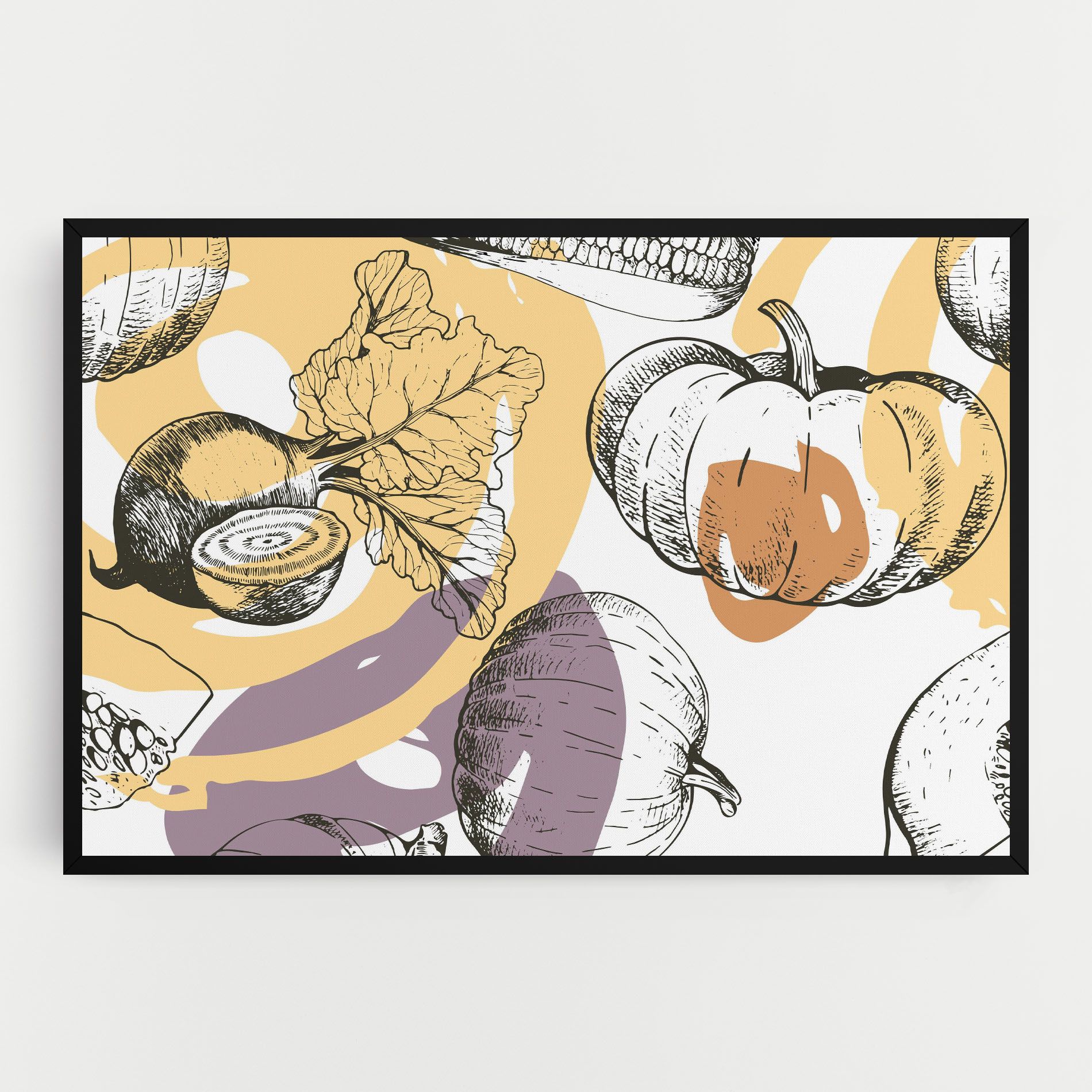 Cream Vegetables Art mockup 0