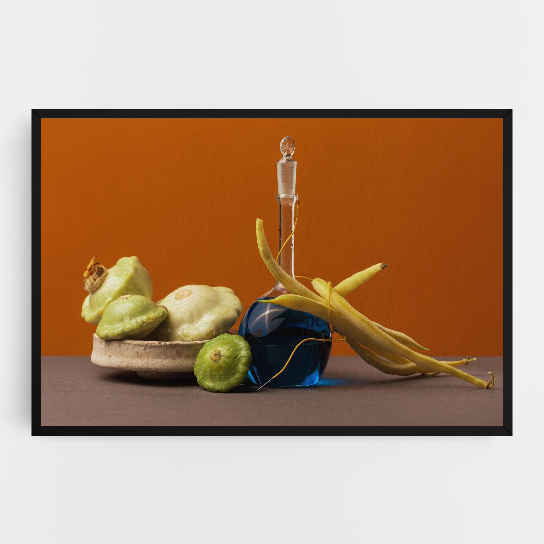 Картина на платно Vegetables Blue Liquid mockup 0