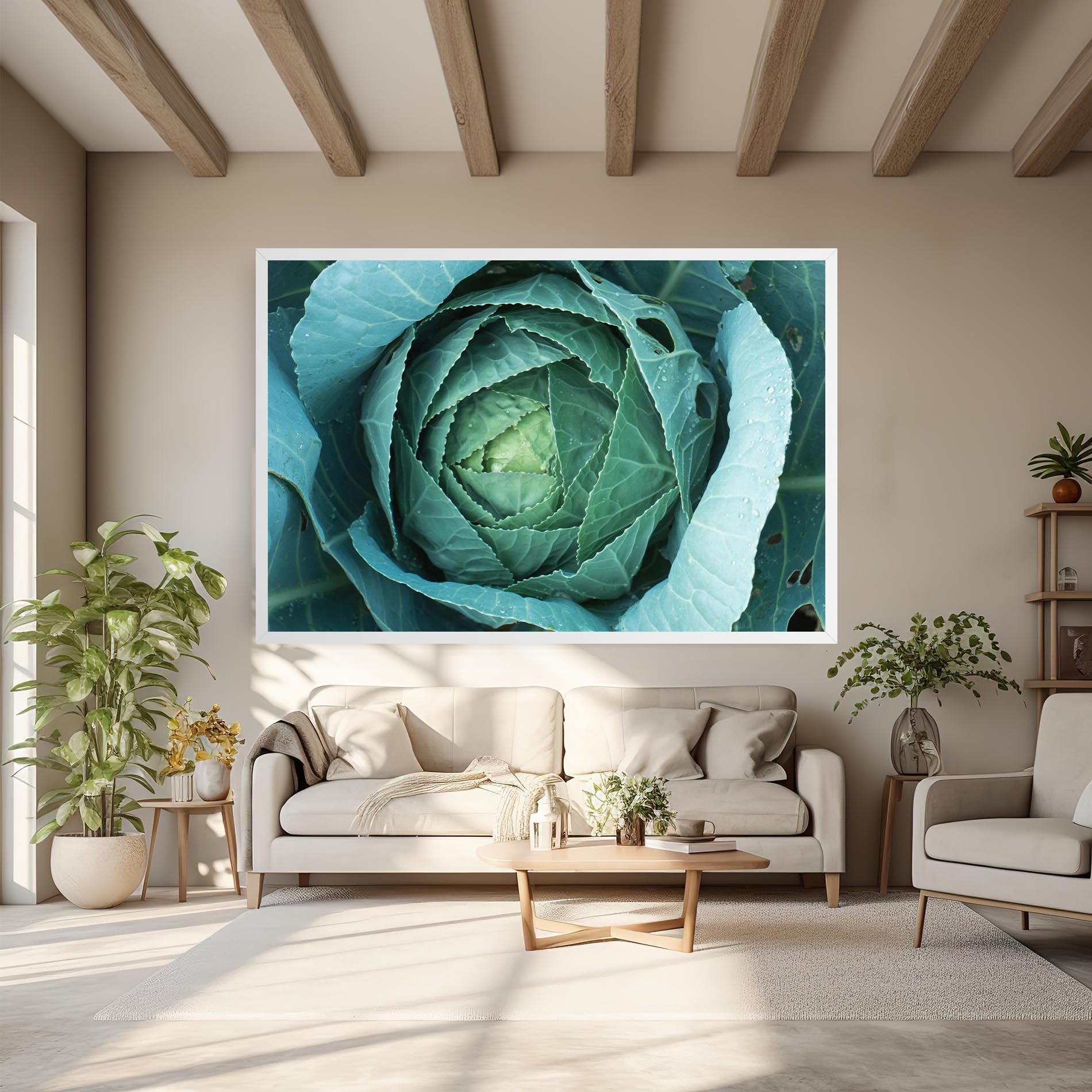 Картина на платно Blue Lettuce mockup 6