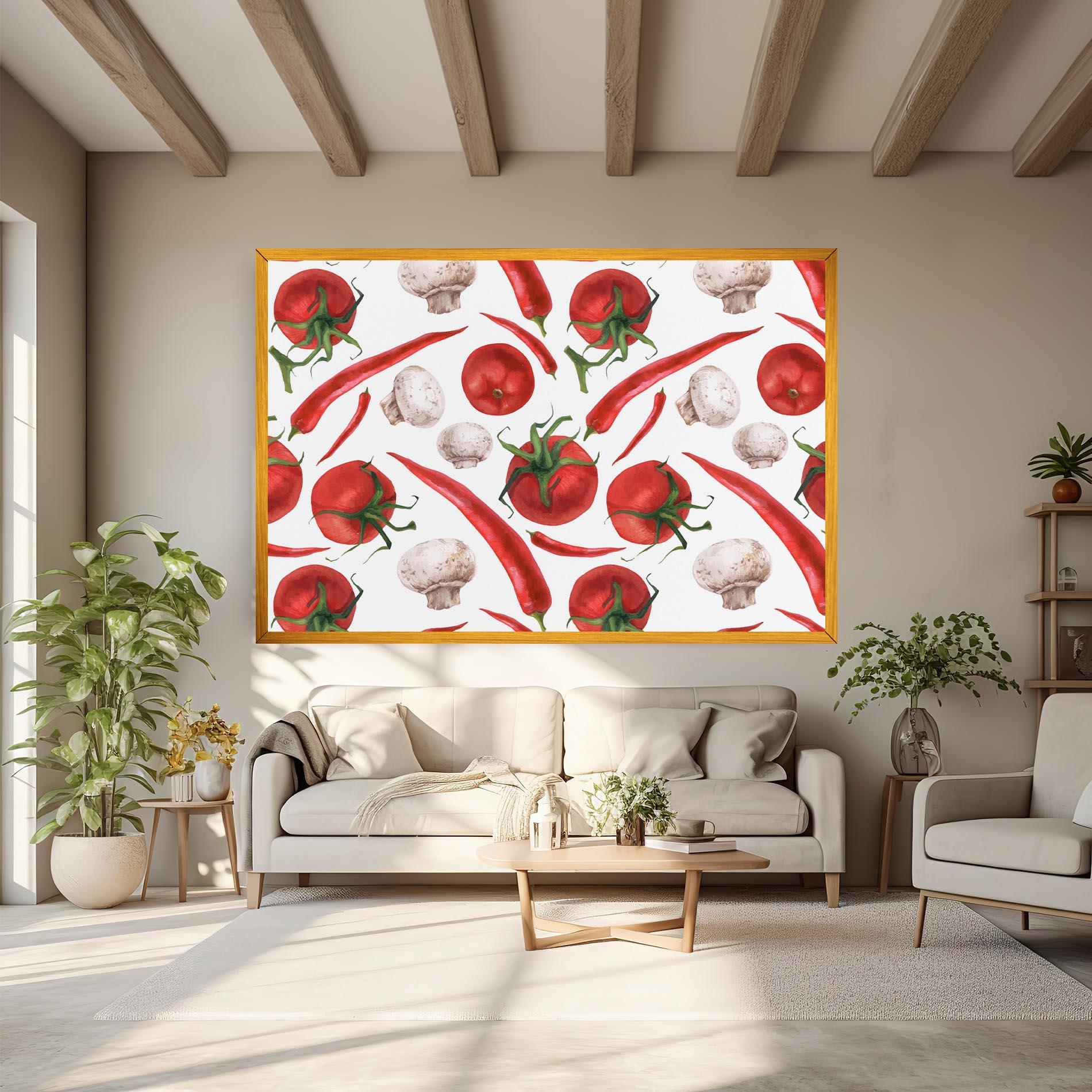 Картина на платно Floating Tomato mockup 6