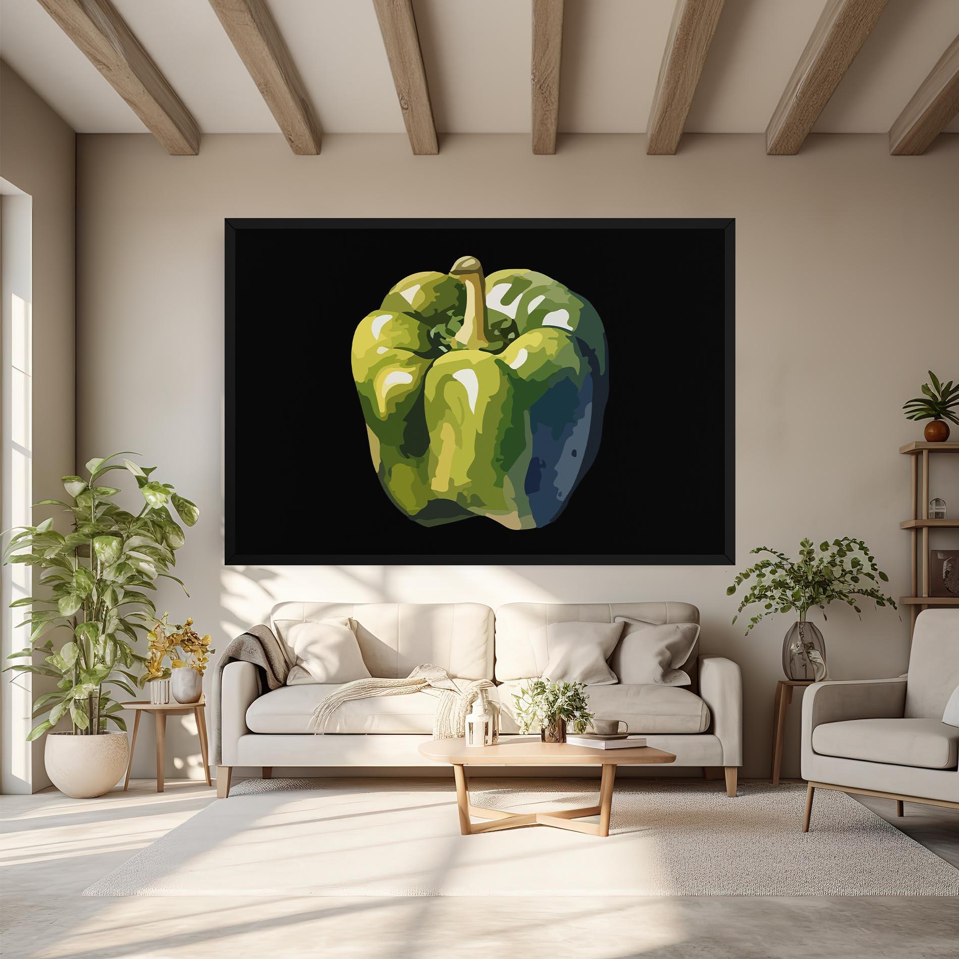 Картина на платно Bellpepper Green Grey mockup 6