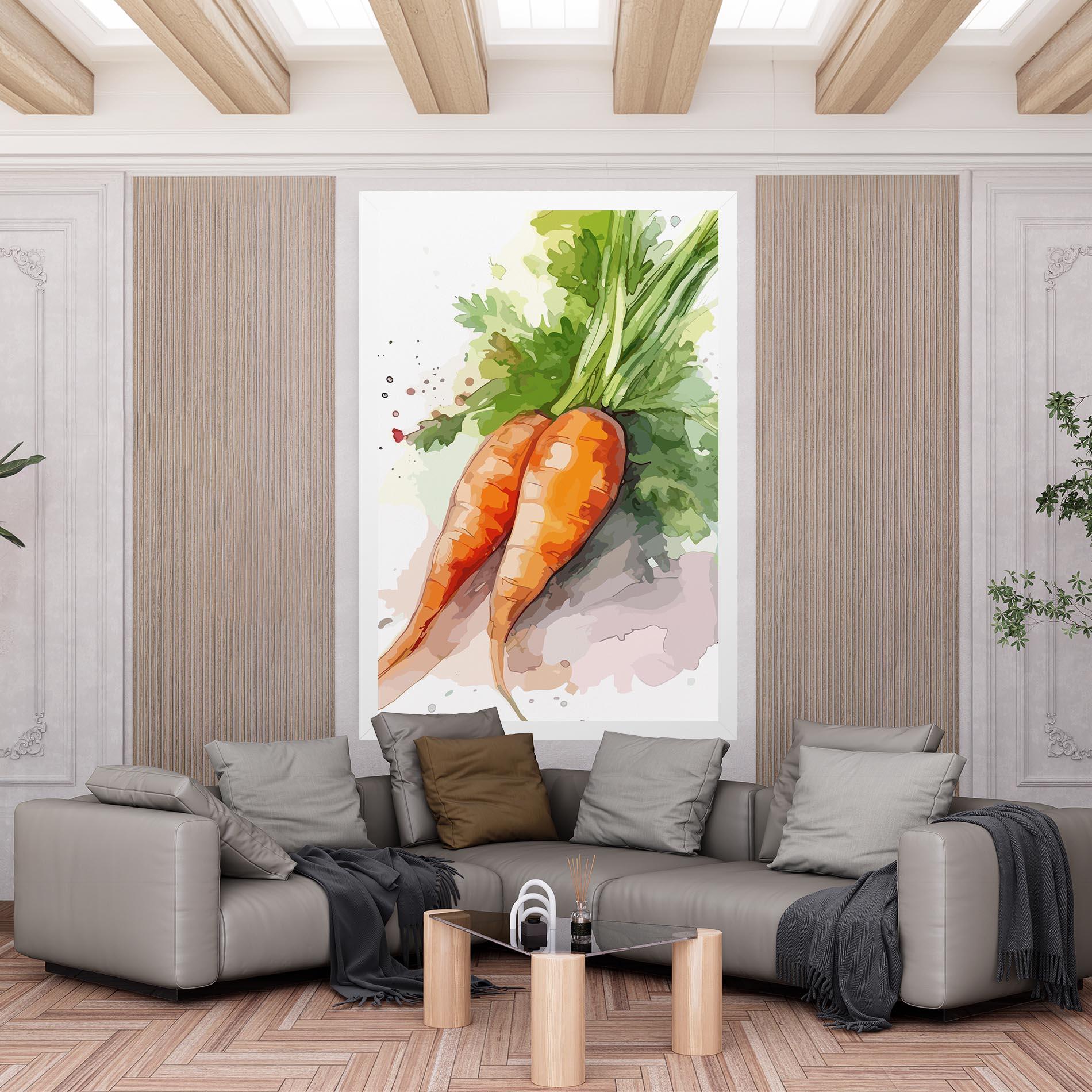 Картина на платно Carrot Watercolor mockup 6