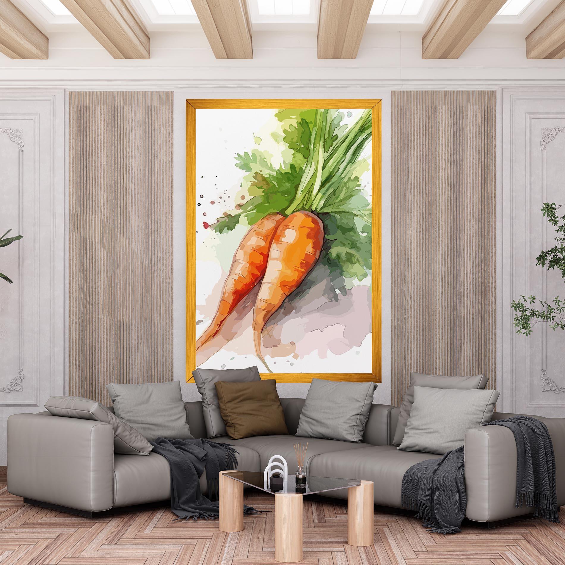Картина на платно Carrot Watercolor mockup 6