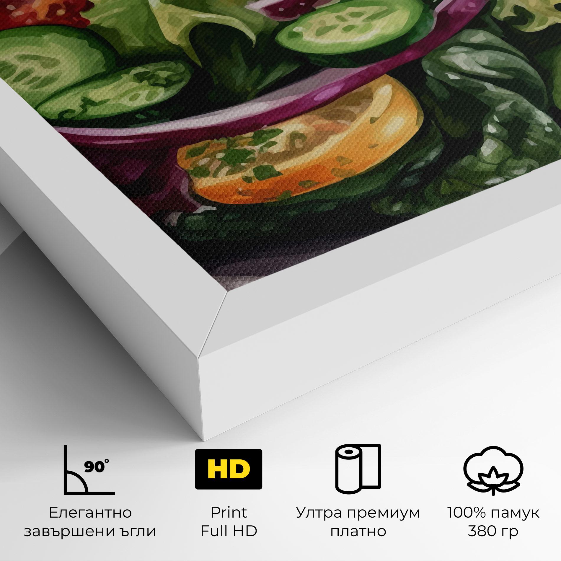 Картина на платно Cucumber Salad mockup 4