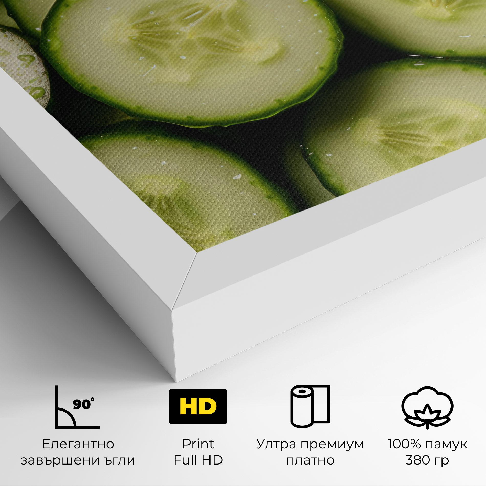 Картина на платно Fresh Cucumber mockup 4