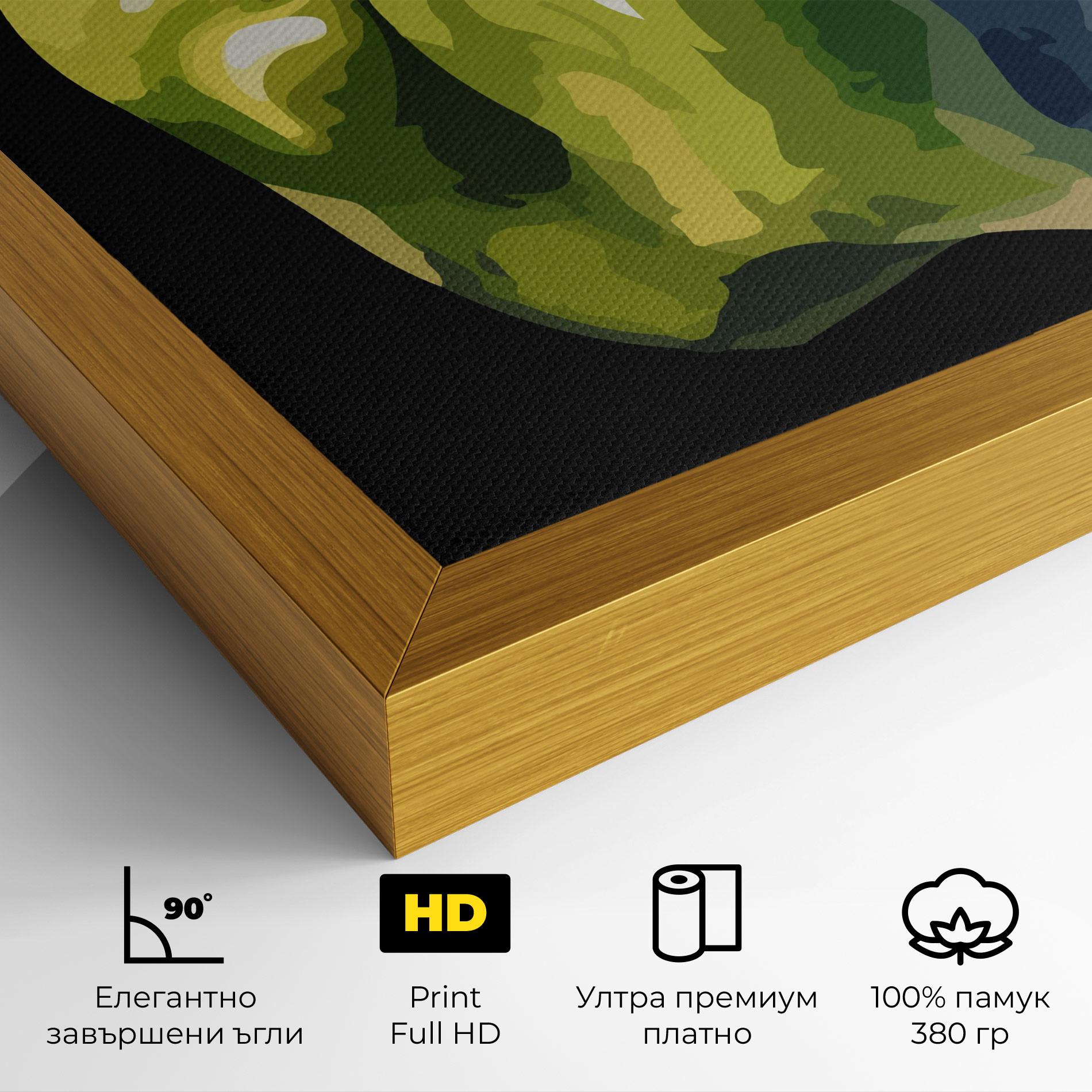 Картина на платно Bellpepper Green Grey mockup 4