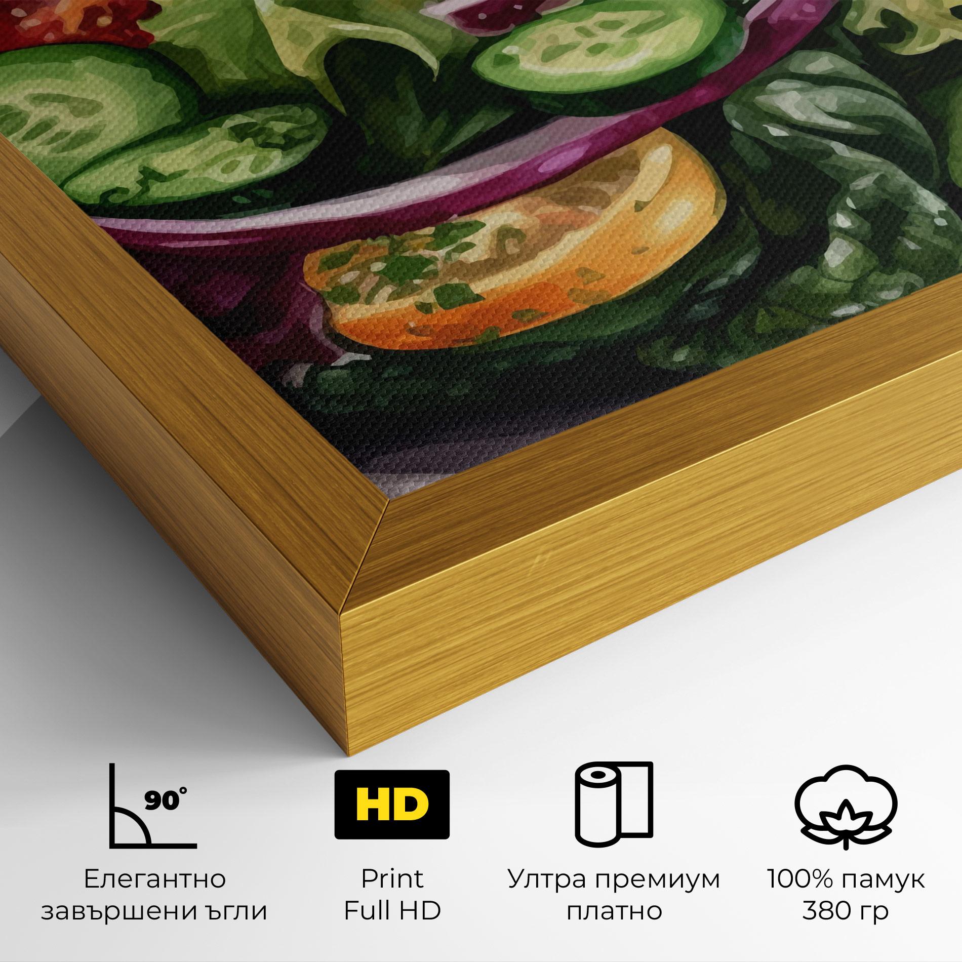 Картина на платно Cucumber Salad mockup 4
