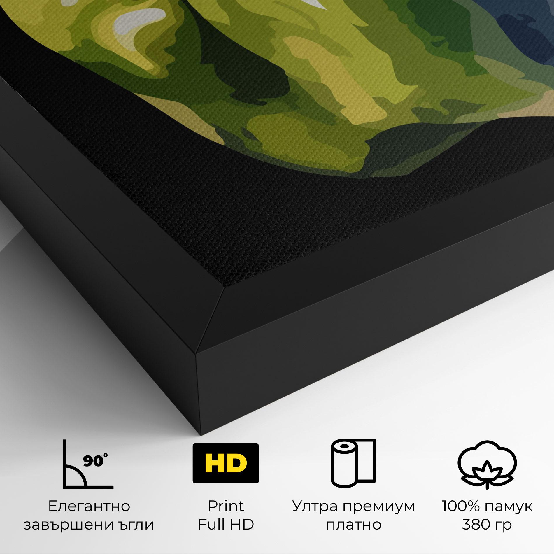 Картина на платно Bellpepper Green Grey mockup 4