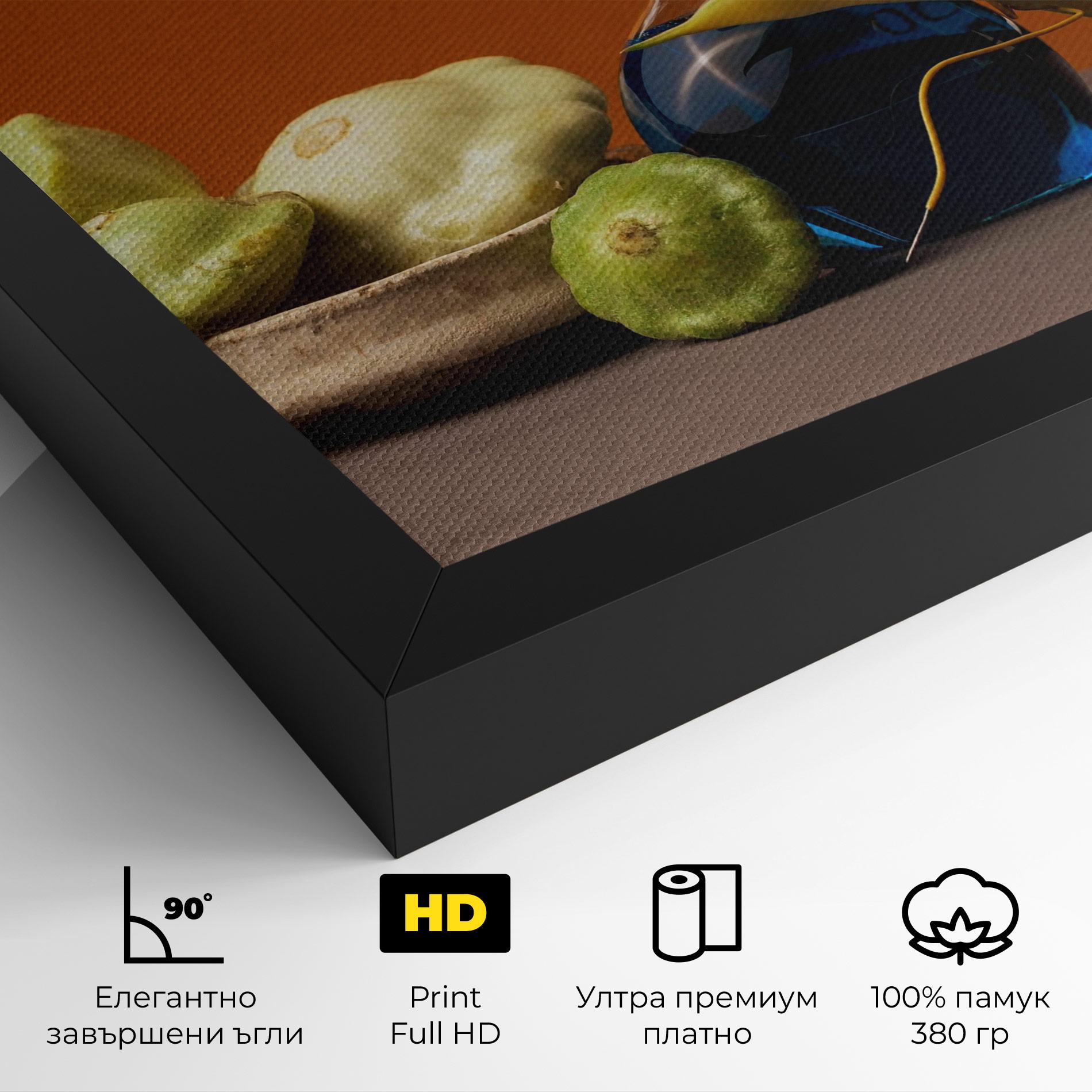 Картина на платно Vegetables Blue Liquid mockup 4