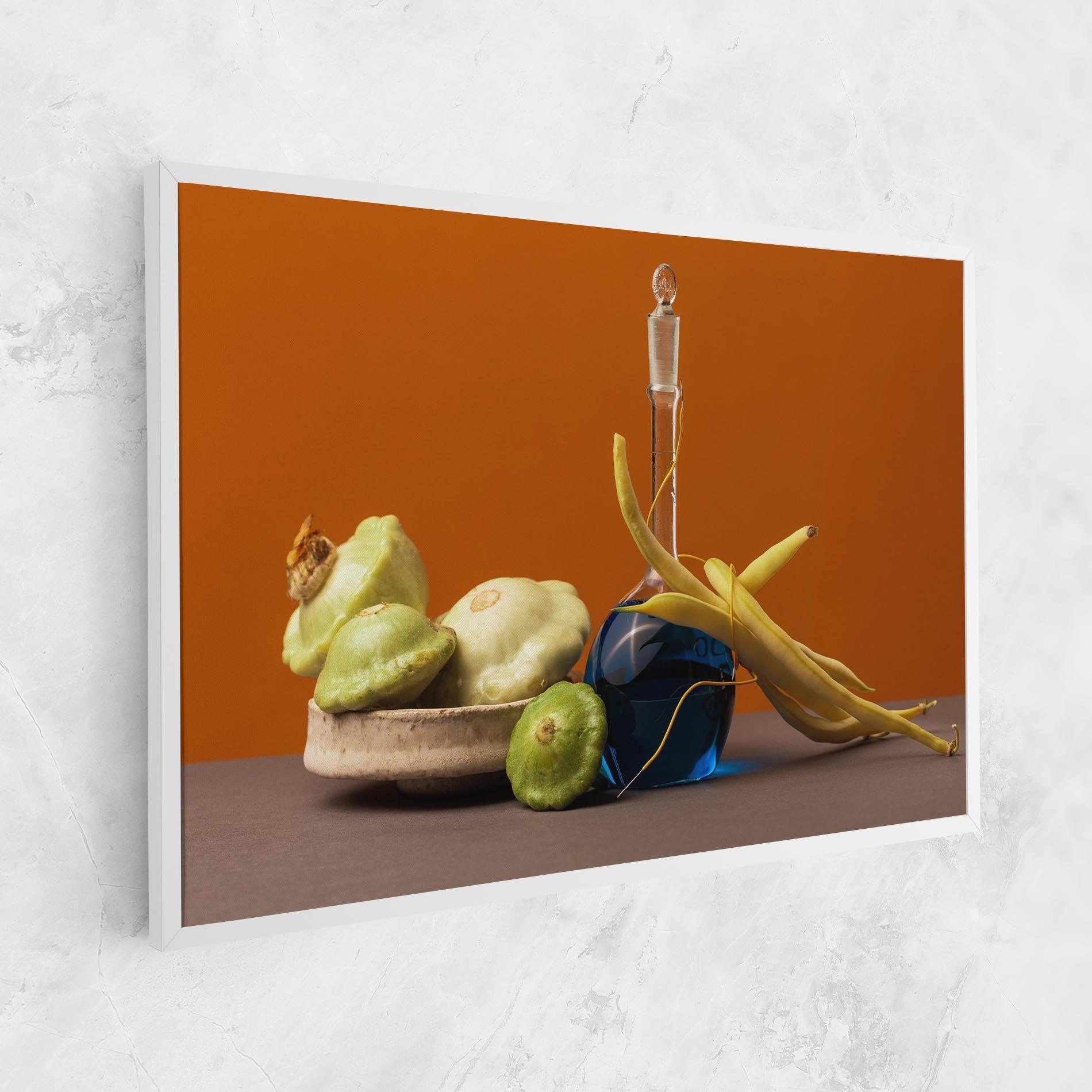 Картина на платно Vegetables Blue Liquid mockup 1