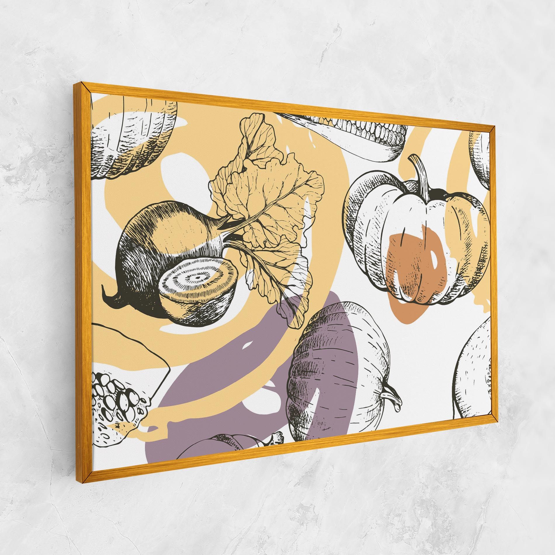 Cream Vegetables Art mockup 1