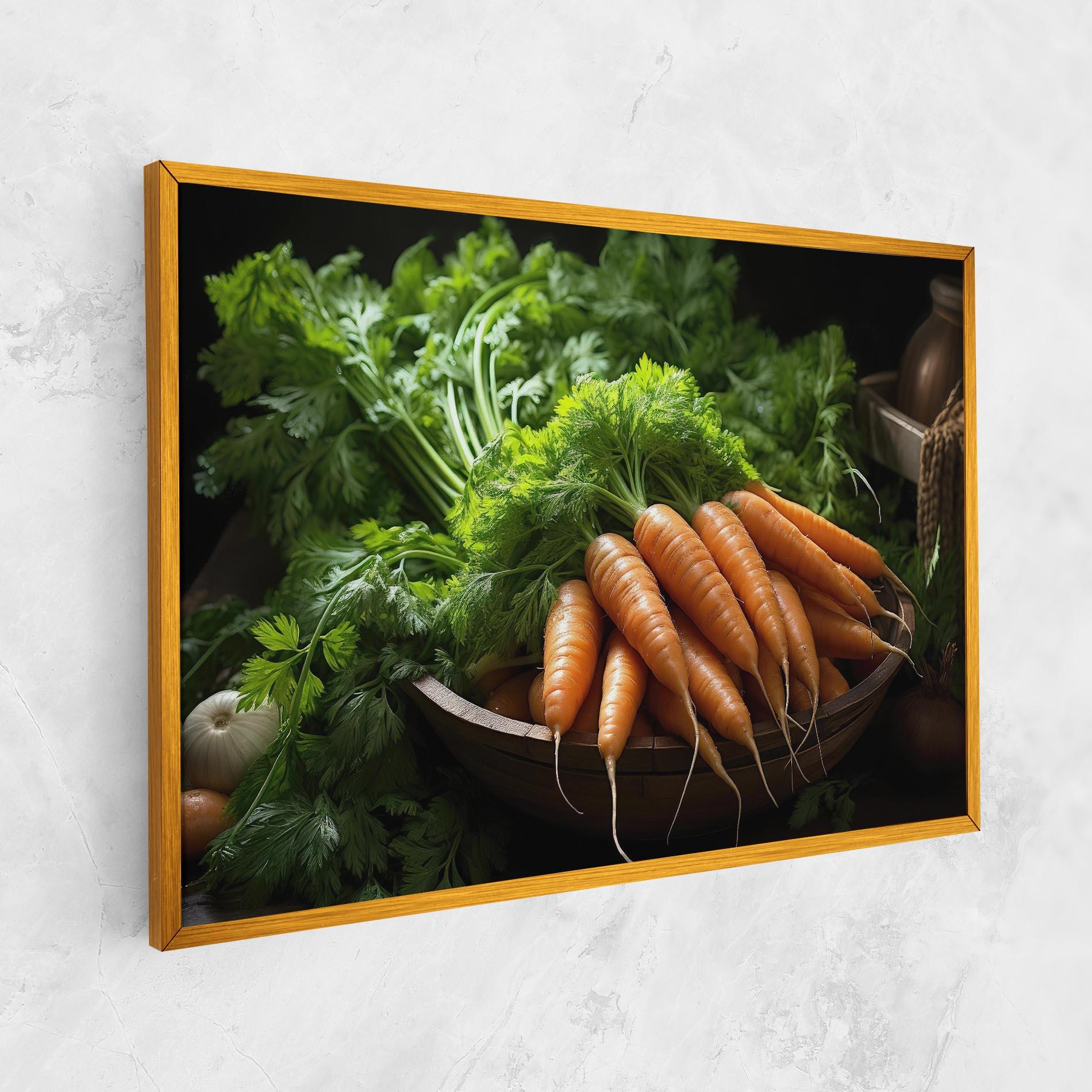 Картина на платно Fresh Carrots Basket mockup 1