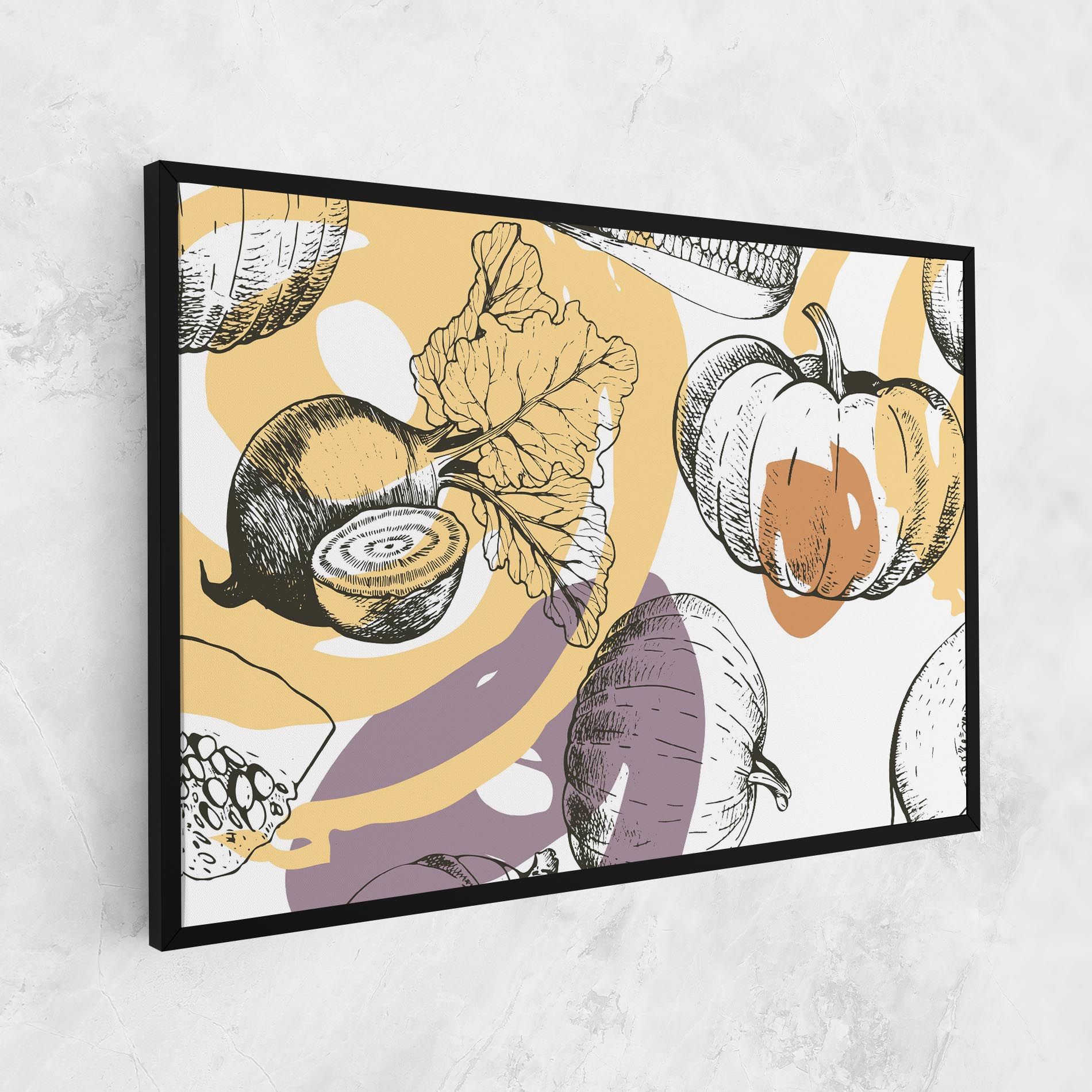 Cream Vegetables Art mockup 1