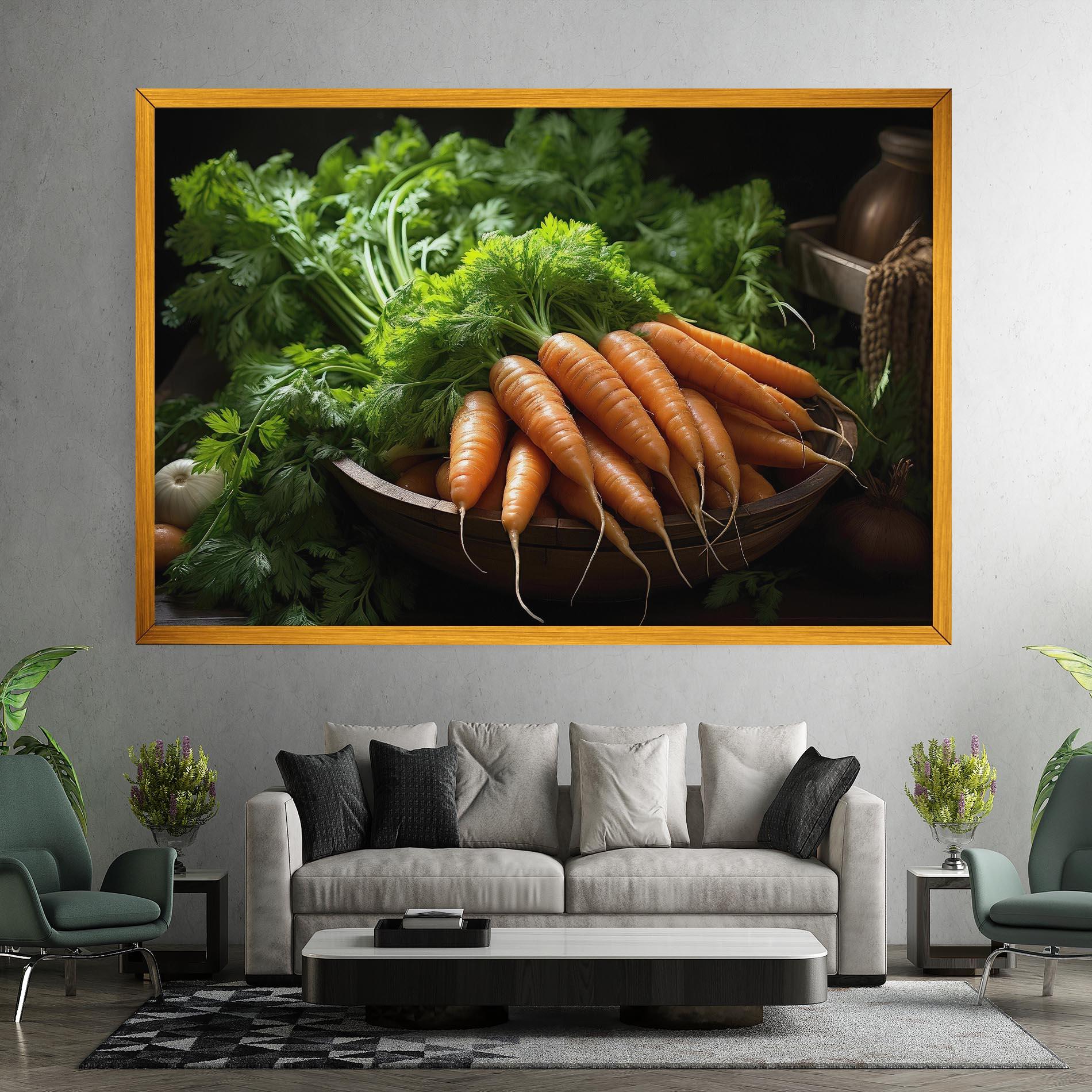 Картина на платно Fresh Carrots Basket mockup 7