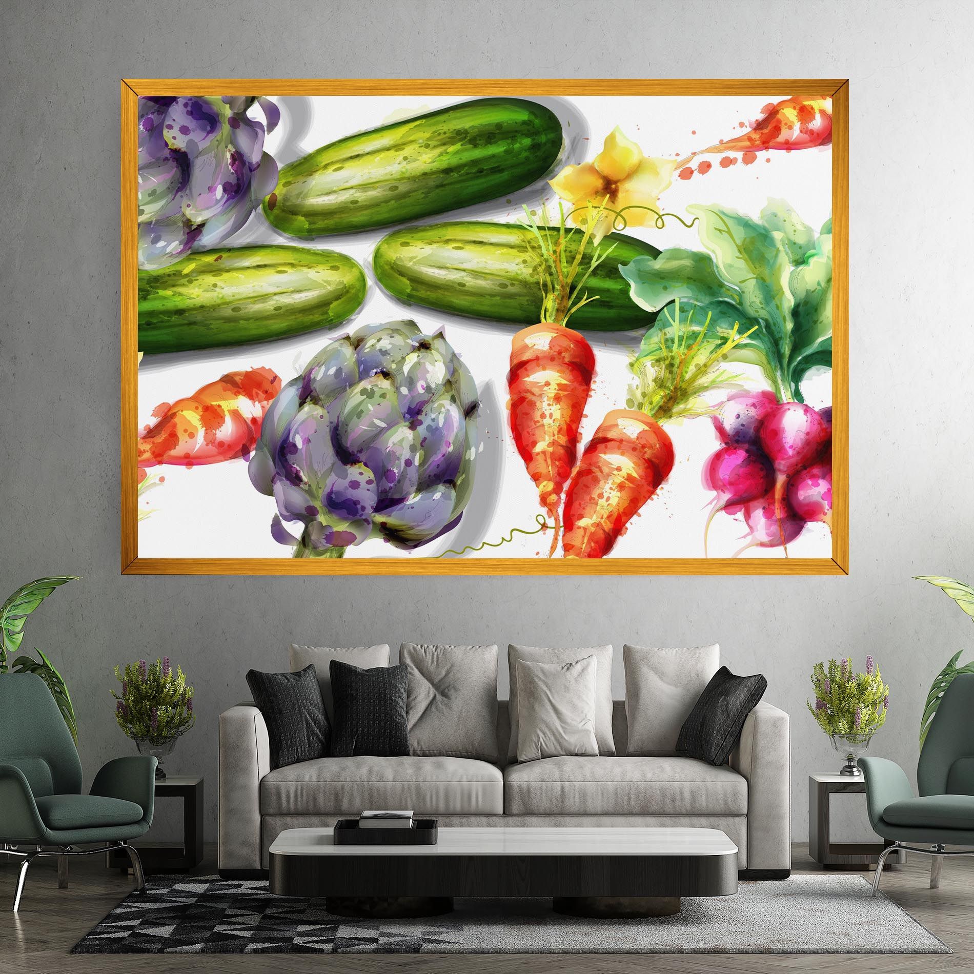 Watercolor Vegetables mockup 7