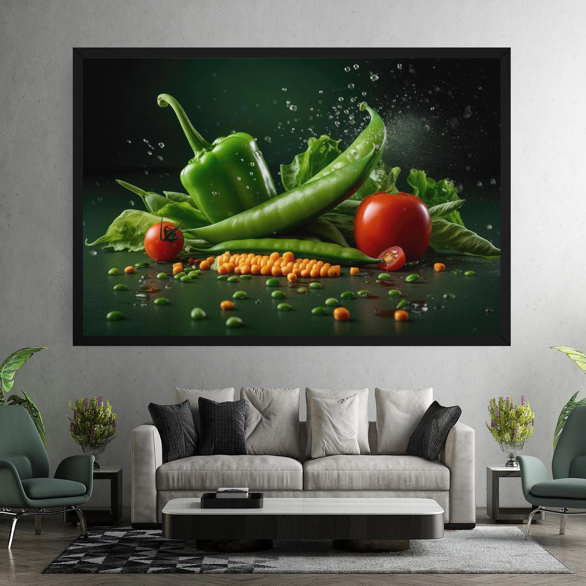 Картина на платно Fresh Vegetables mockup 7