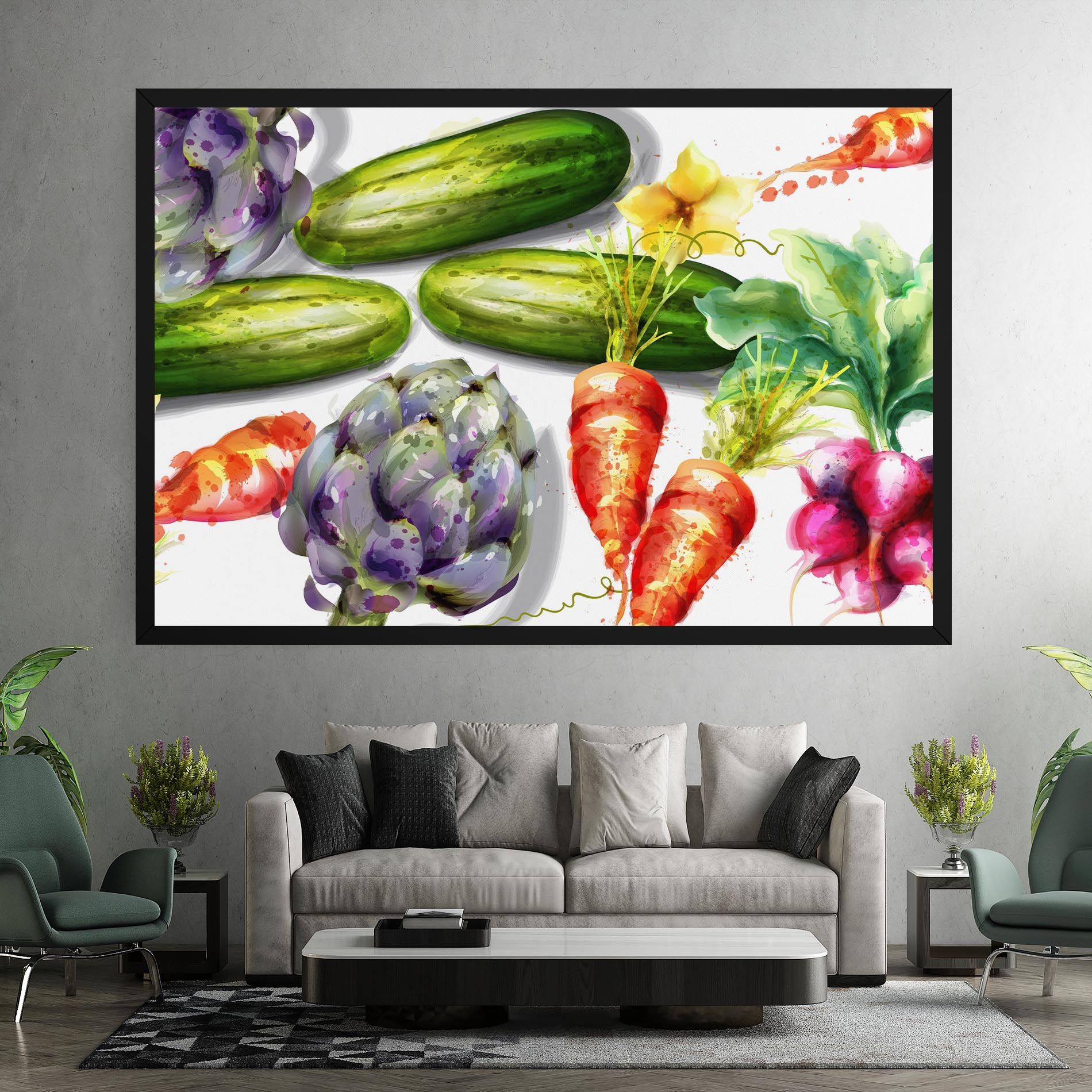 Watercolor Vegetables mockup 7